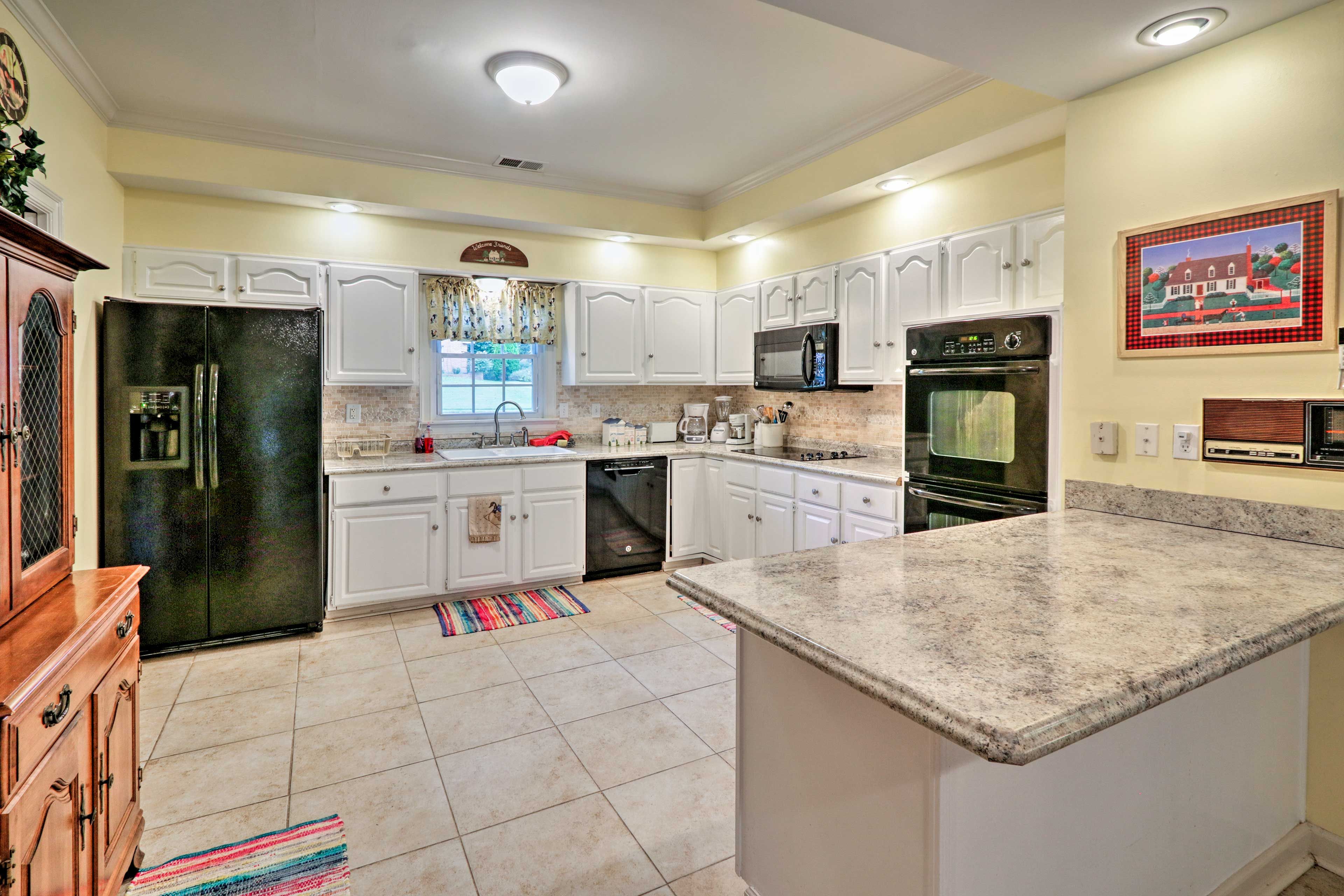 Head over to the kitchen when you're feeling hungry.