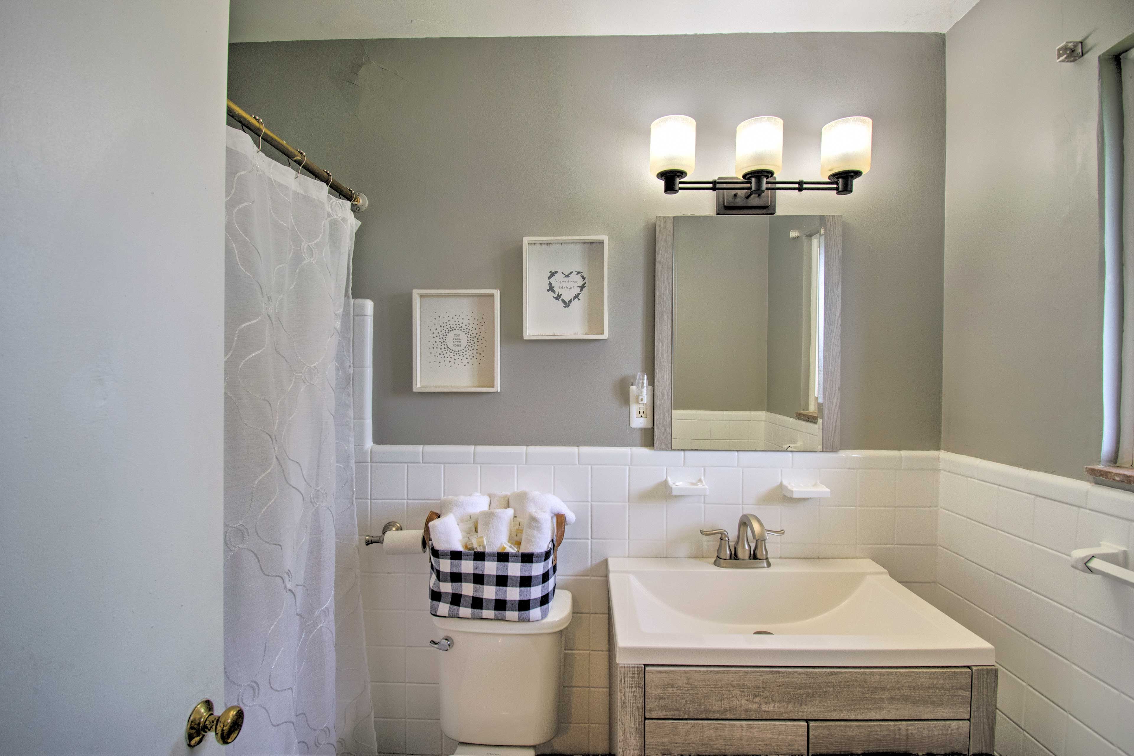Change into your comfy sweats after taking a hot shower to warm up.