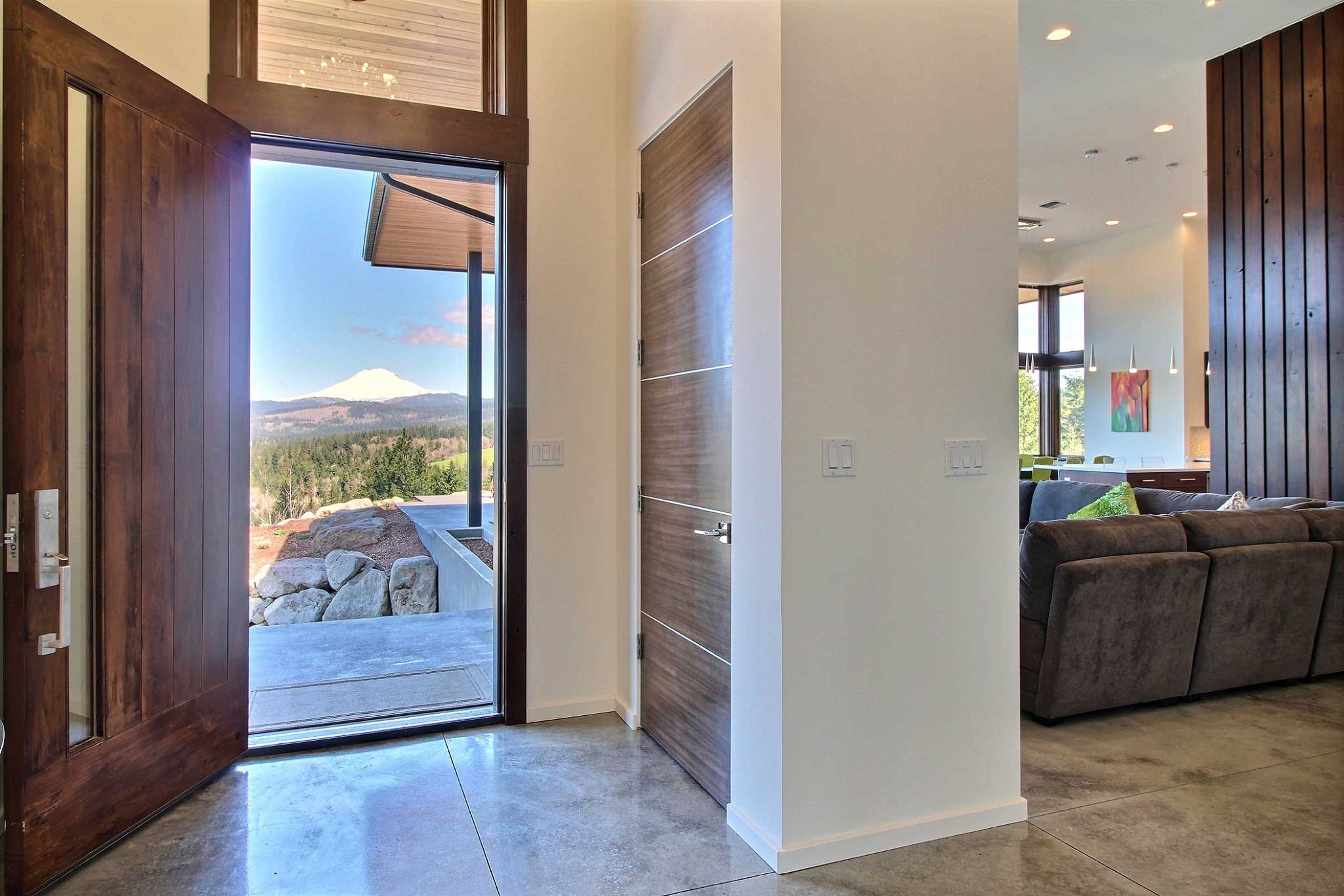 Entryway | 14-Foot Ceilings | Heated Concrete Floors | Mountain Views