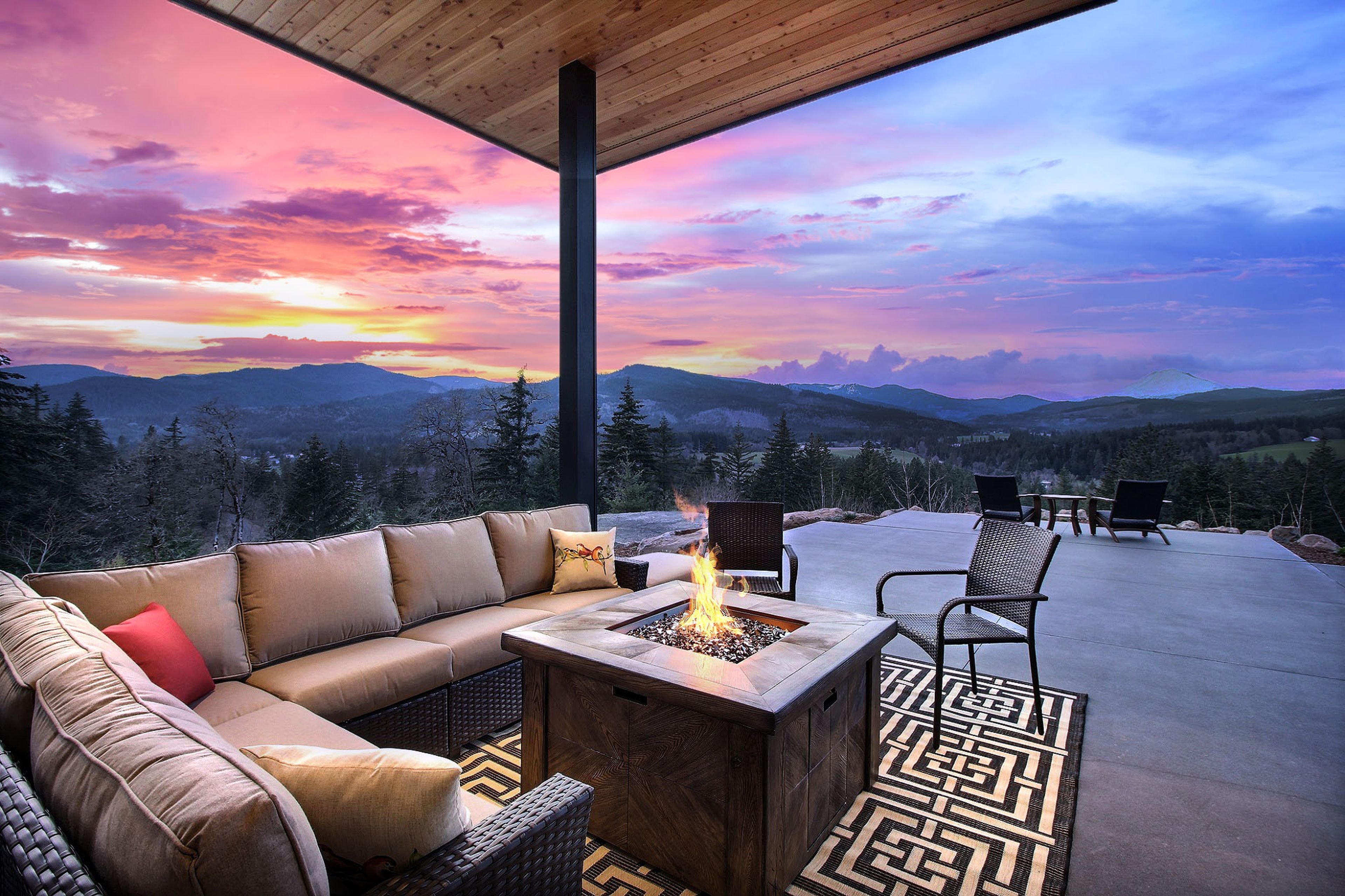 Patio | Outdoor Furniture | Crystal Burning Fire Table | ‘Pahto’s Retreat’