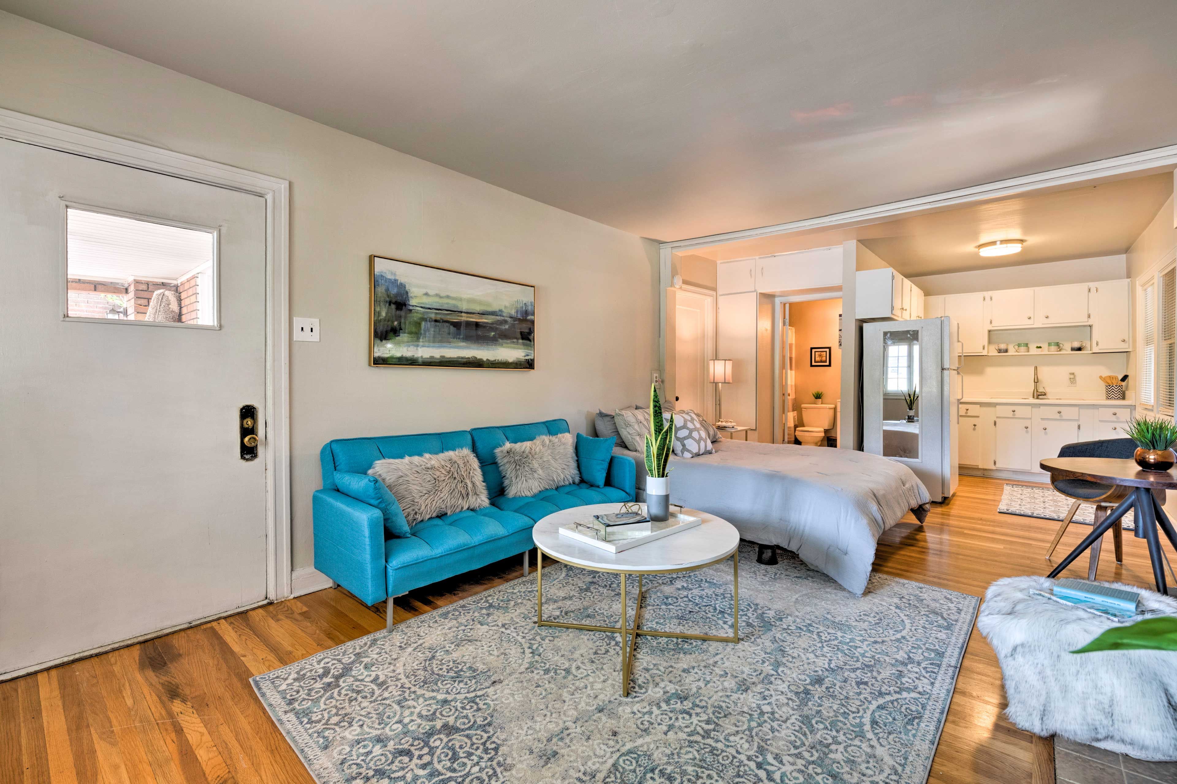 This quaint vacation rental accommodates up to 4.