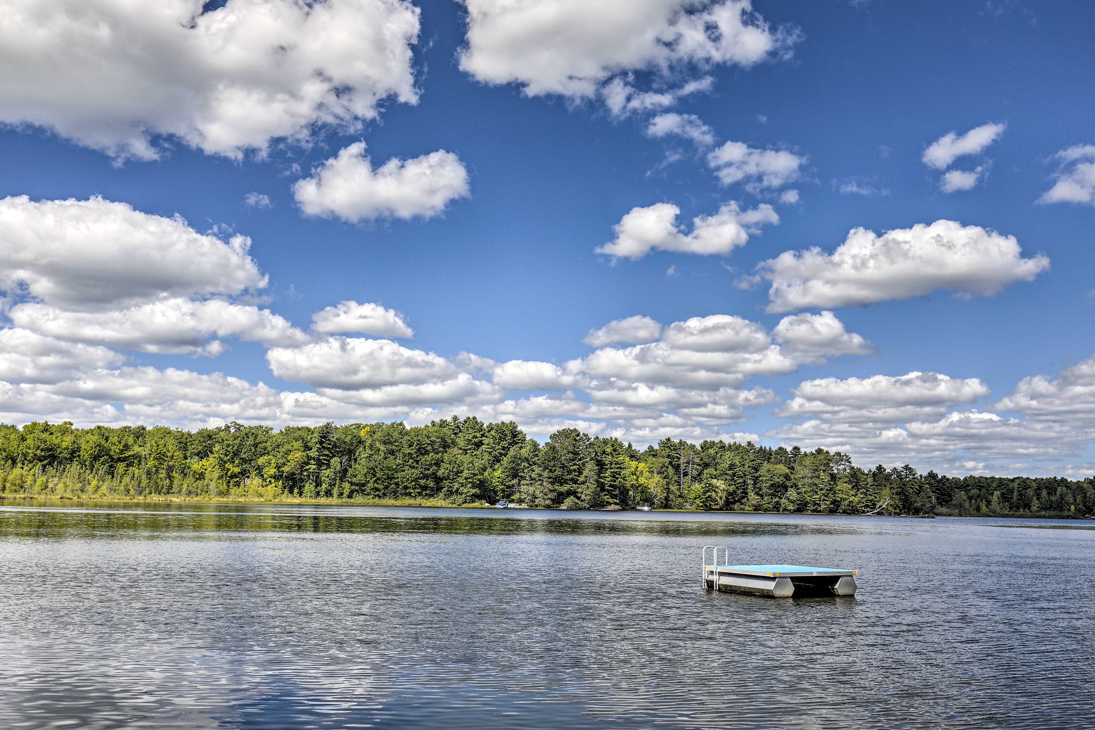 Swim out to spend sunny days on the swimming platform.