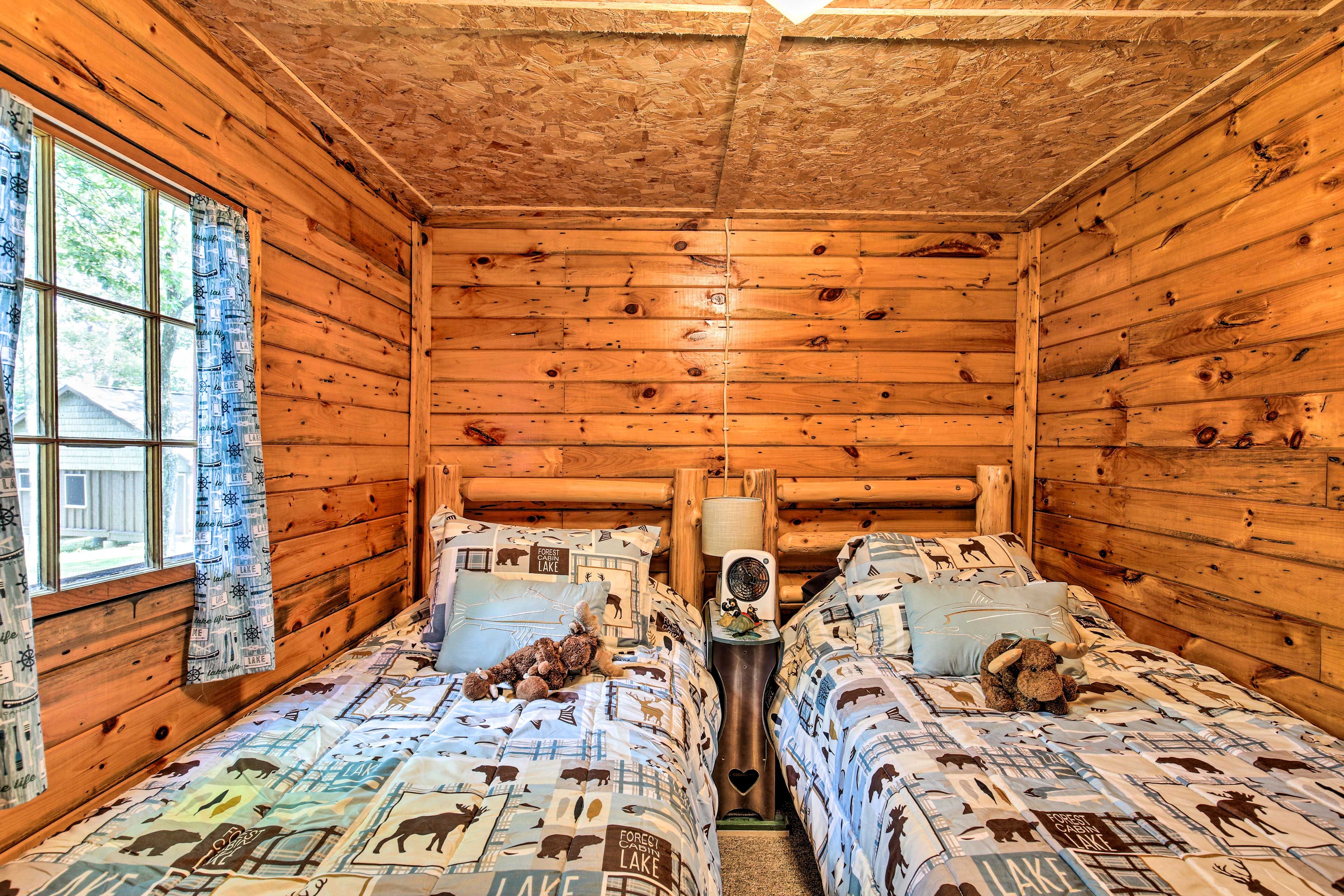 Snuggle up in this bedroom.