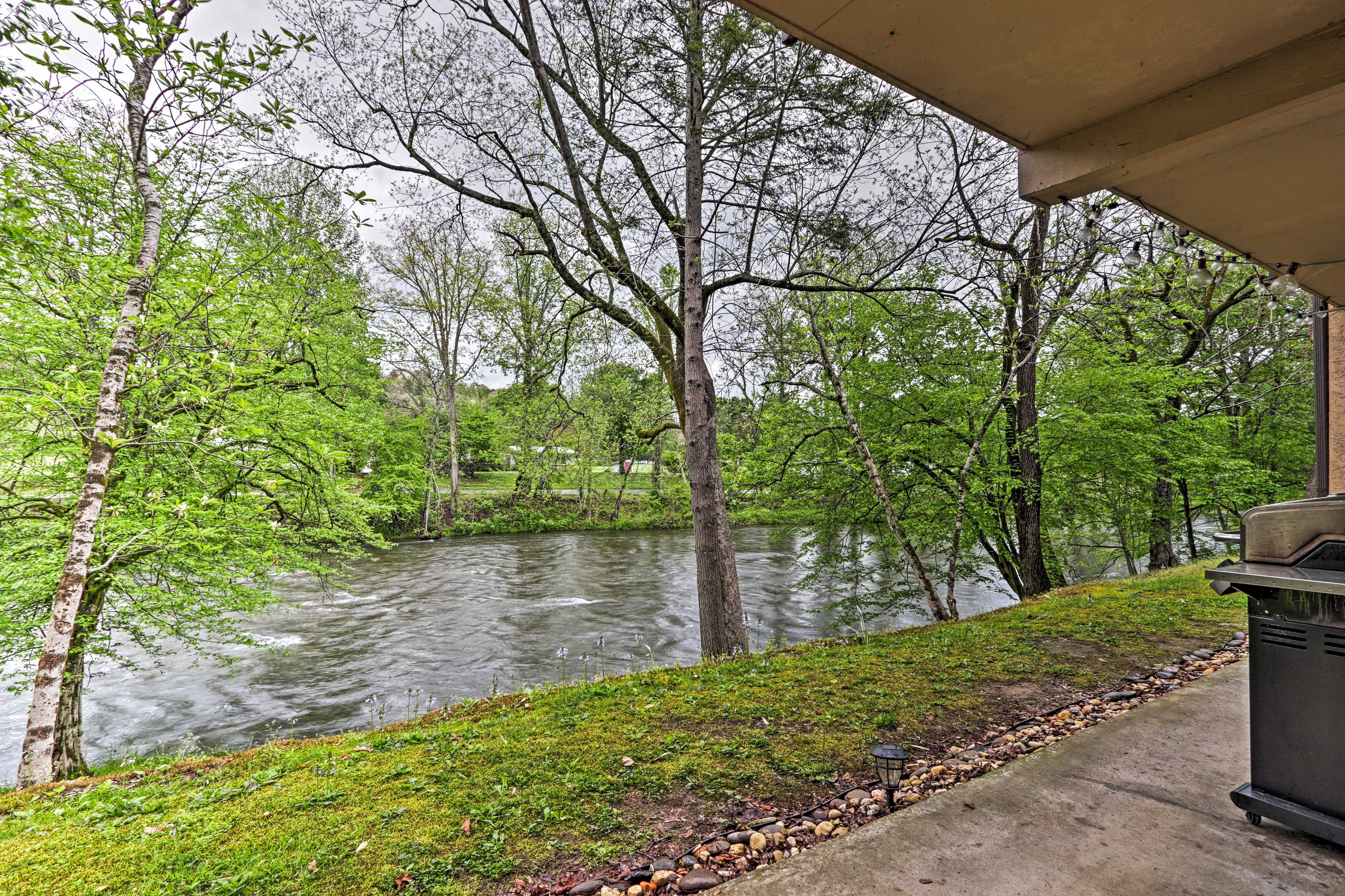 Private Patio | Direct River Access