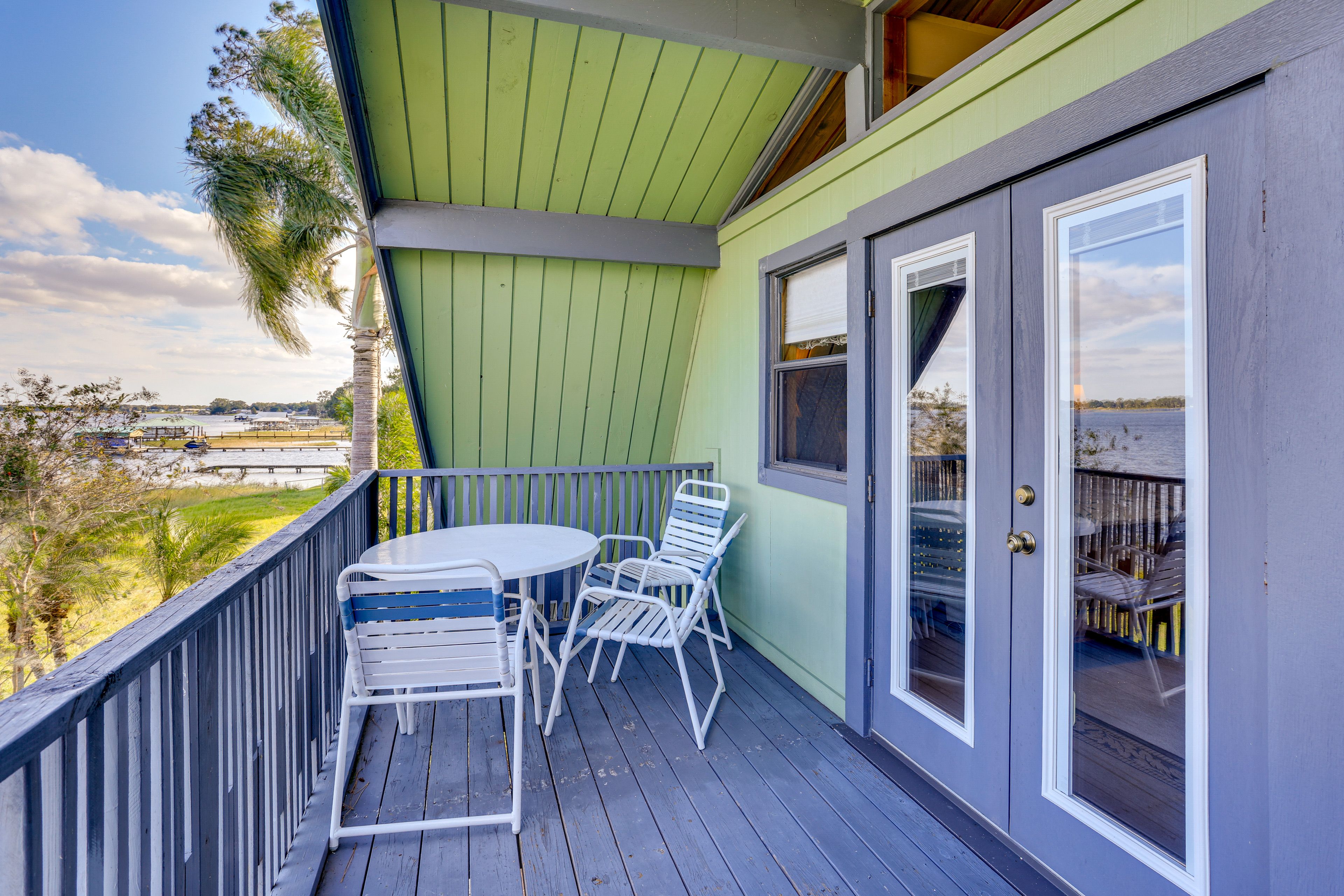 Balcony | Access Via Bedroom 1 | Dining Area | Lake Views
