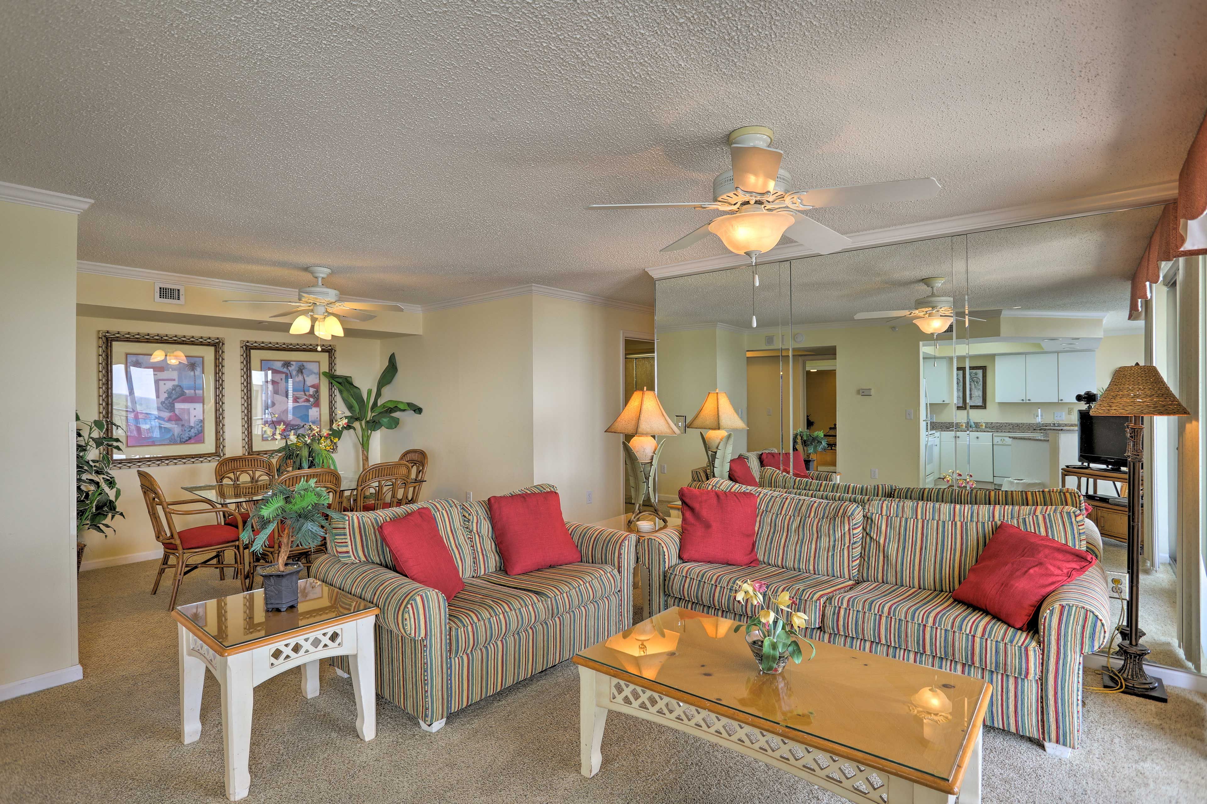 Let the breeze from the ceiling fan usher you to an afternoon siesta.