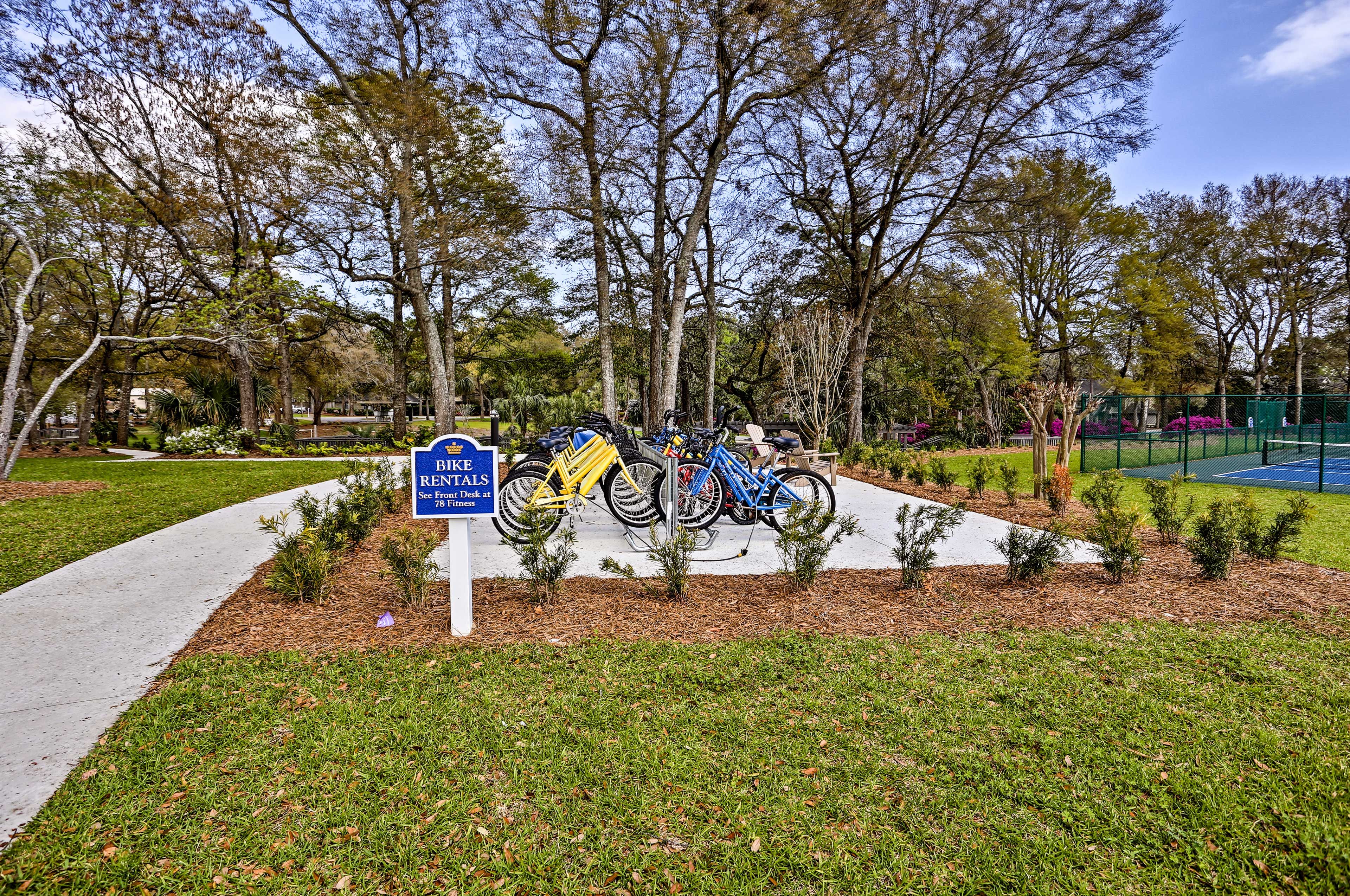 Rent a bike and cruise around the coast!