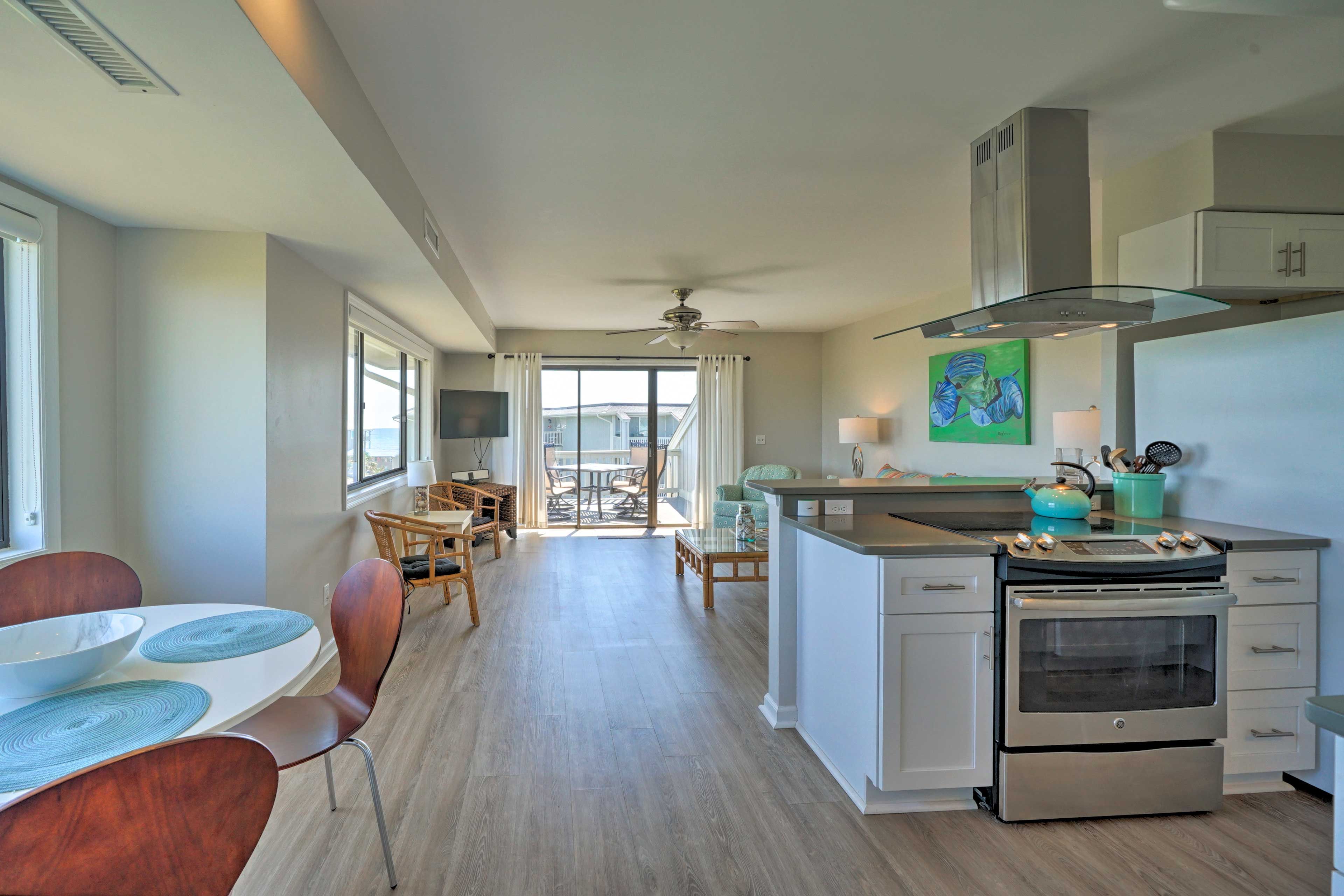 Enjoy the open spaces of this breezy condo.