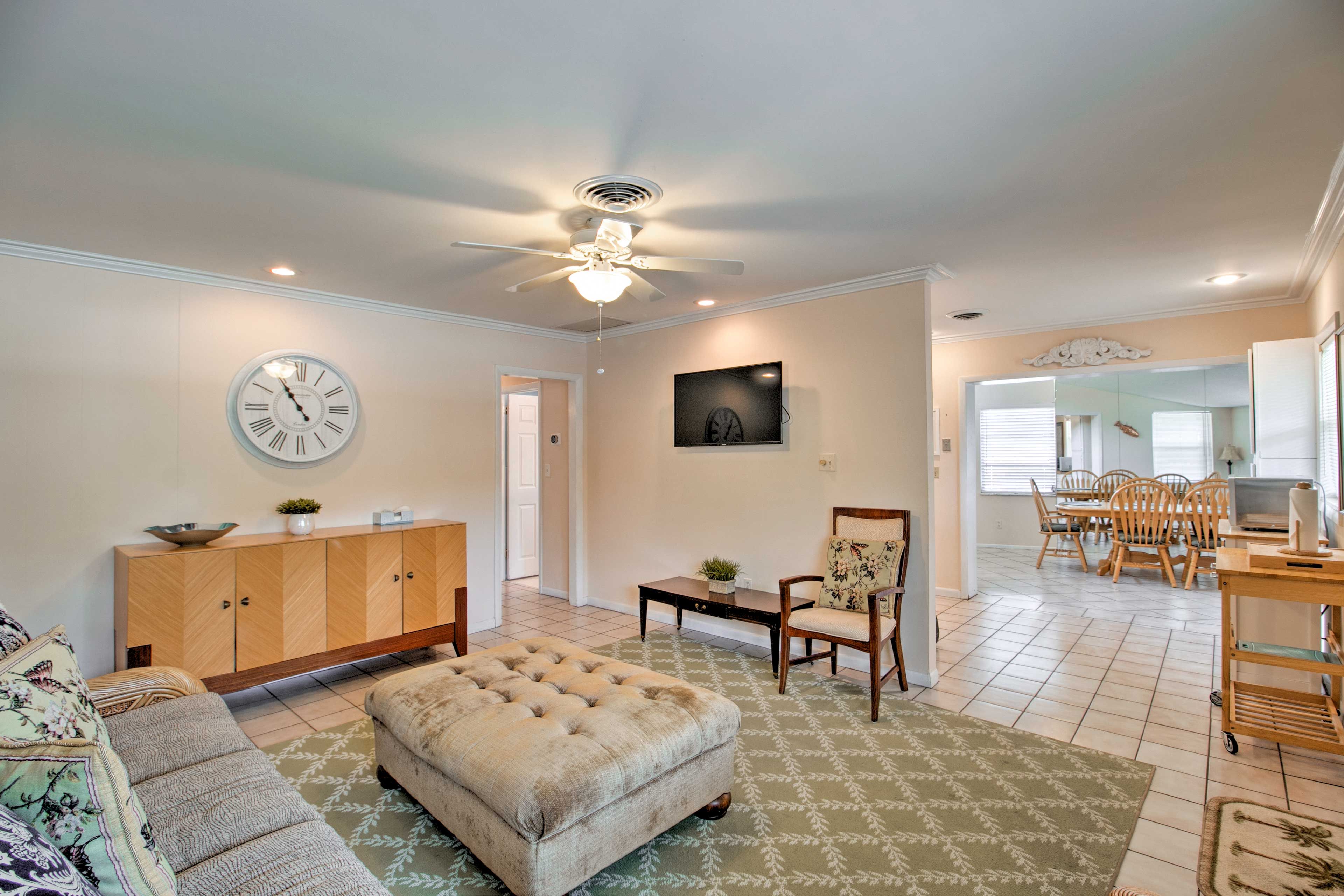The bright open layout adds to the home's spaciousness.