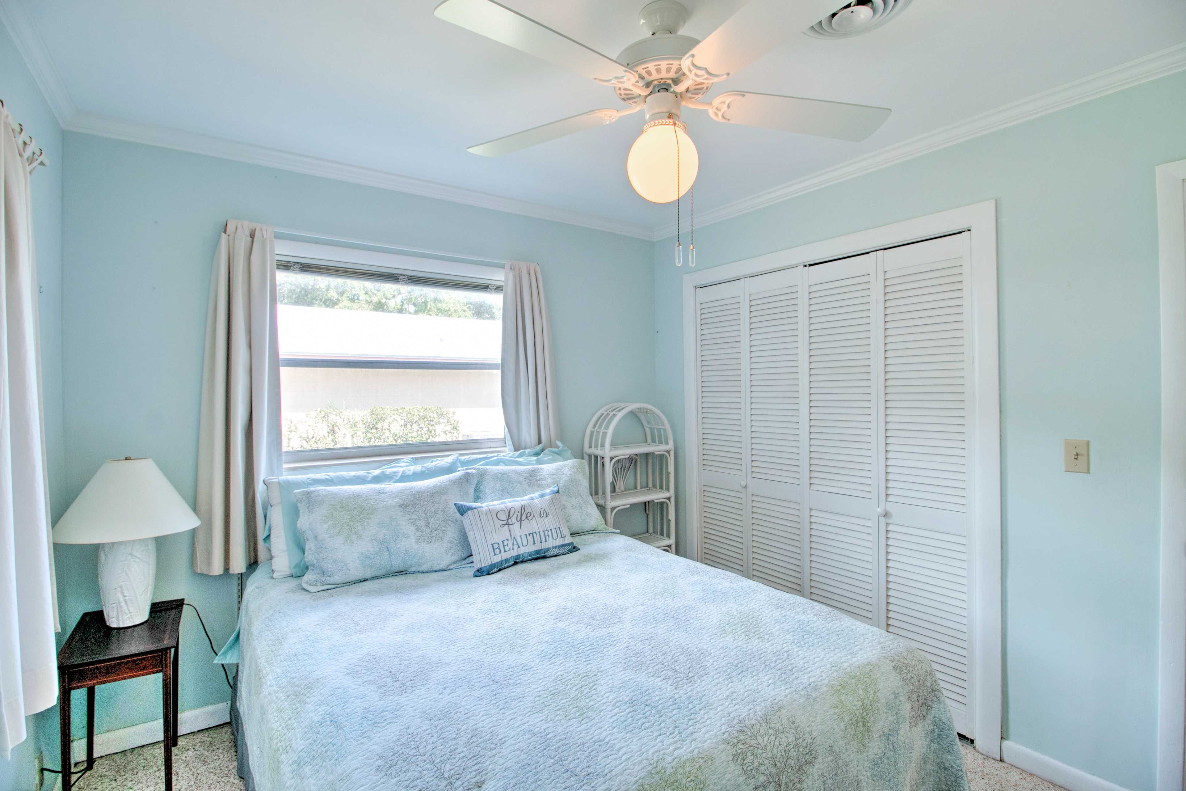 Close the curtains to sleep in come morning.