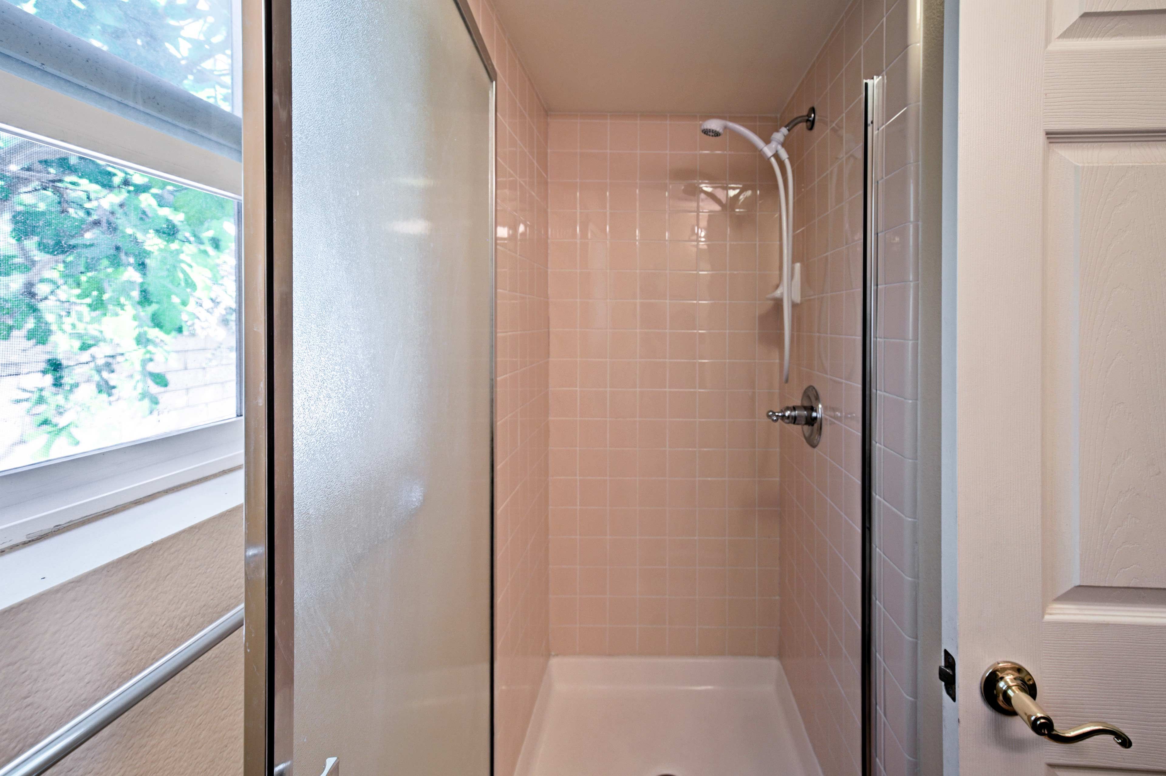 Easily step into the walk-in shower in the second full bathroom.
