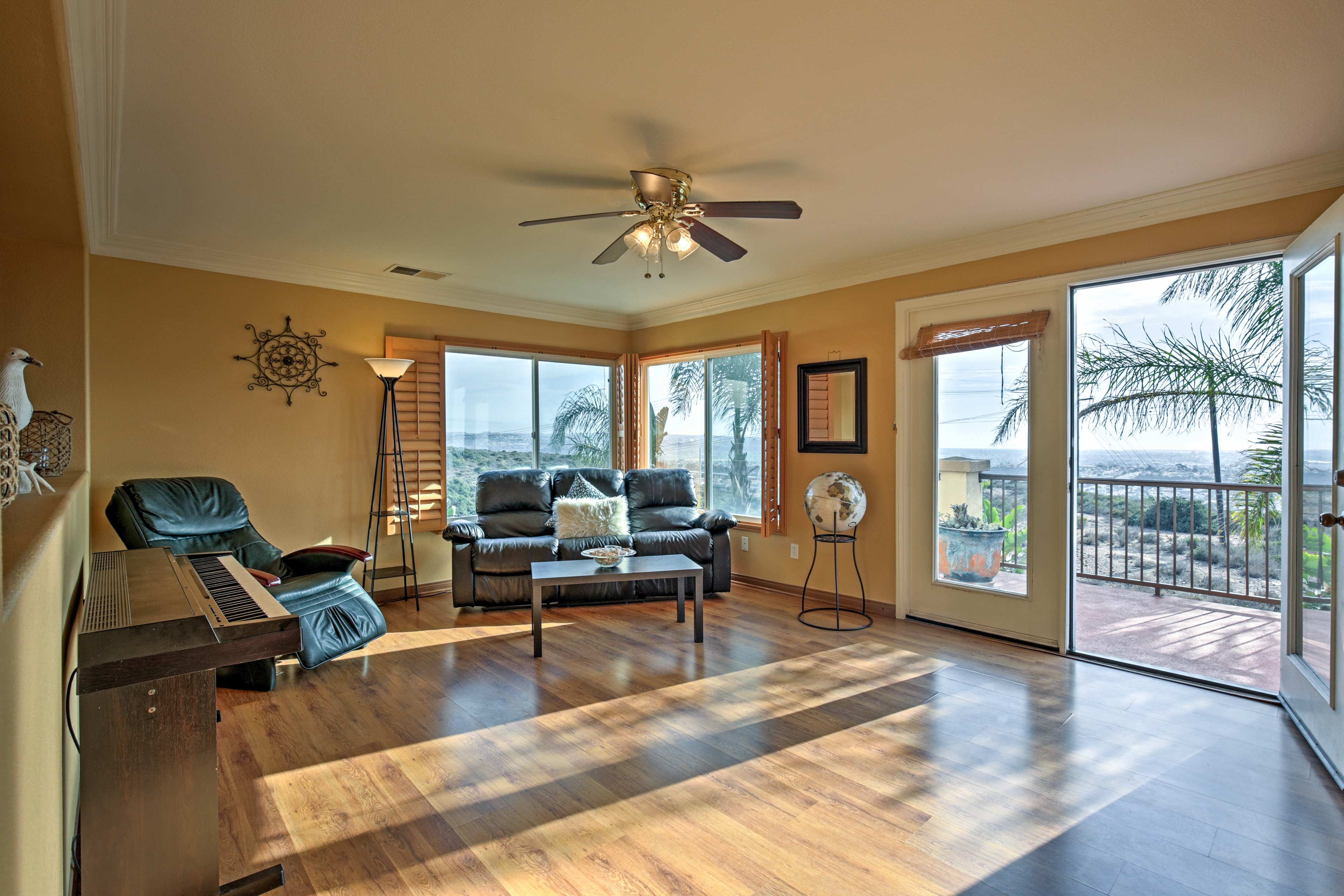Take in the views and fresh air from the sitting area.