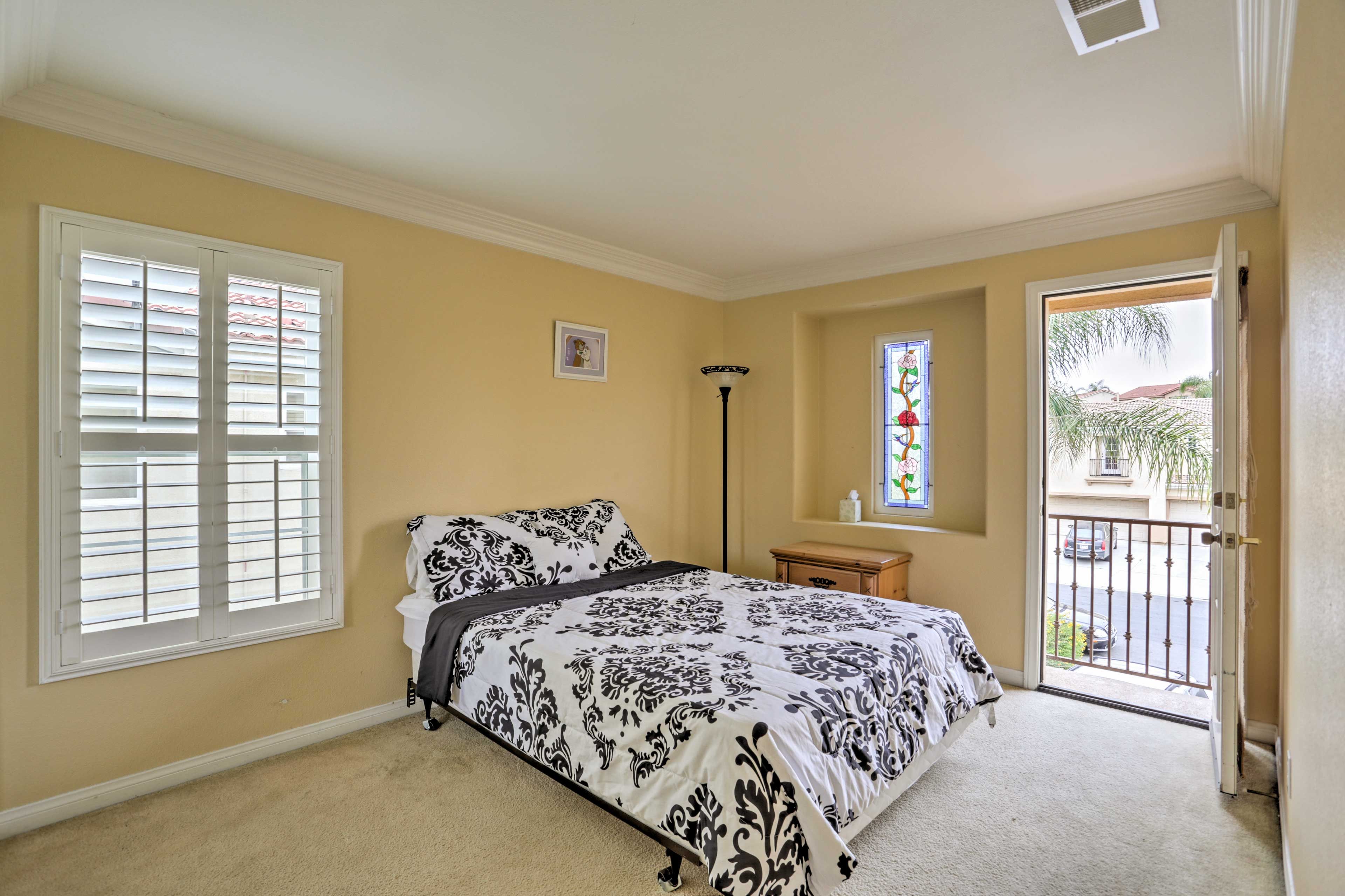 Open the door at night to let the fresh Cali air breeze inside as you relax.