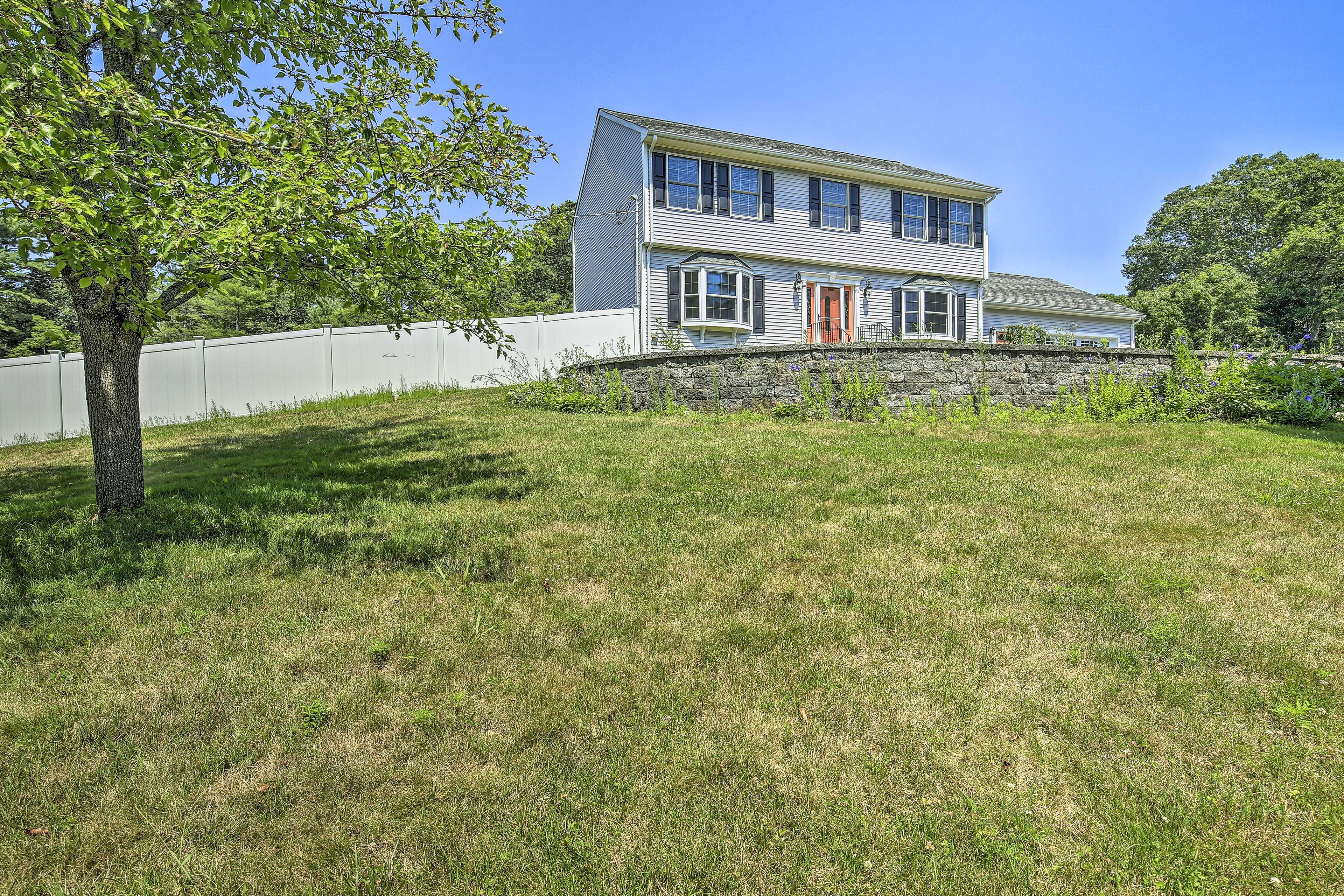 The home is set atop a hill for maximum privacy.