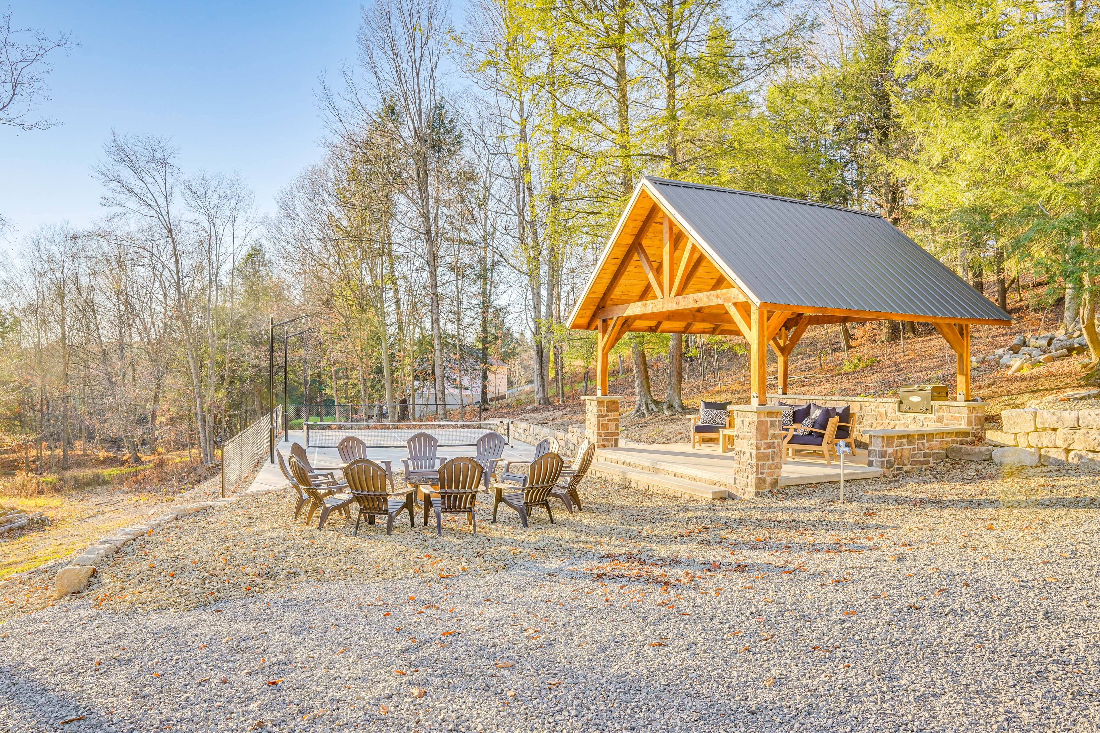 Fire Pit | Pavilion | Pickleball Court