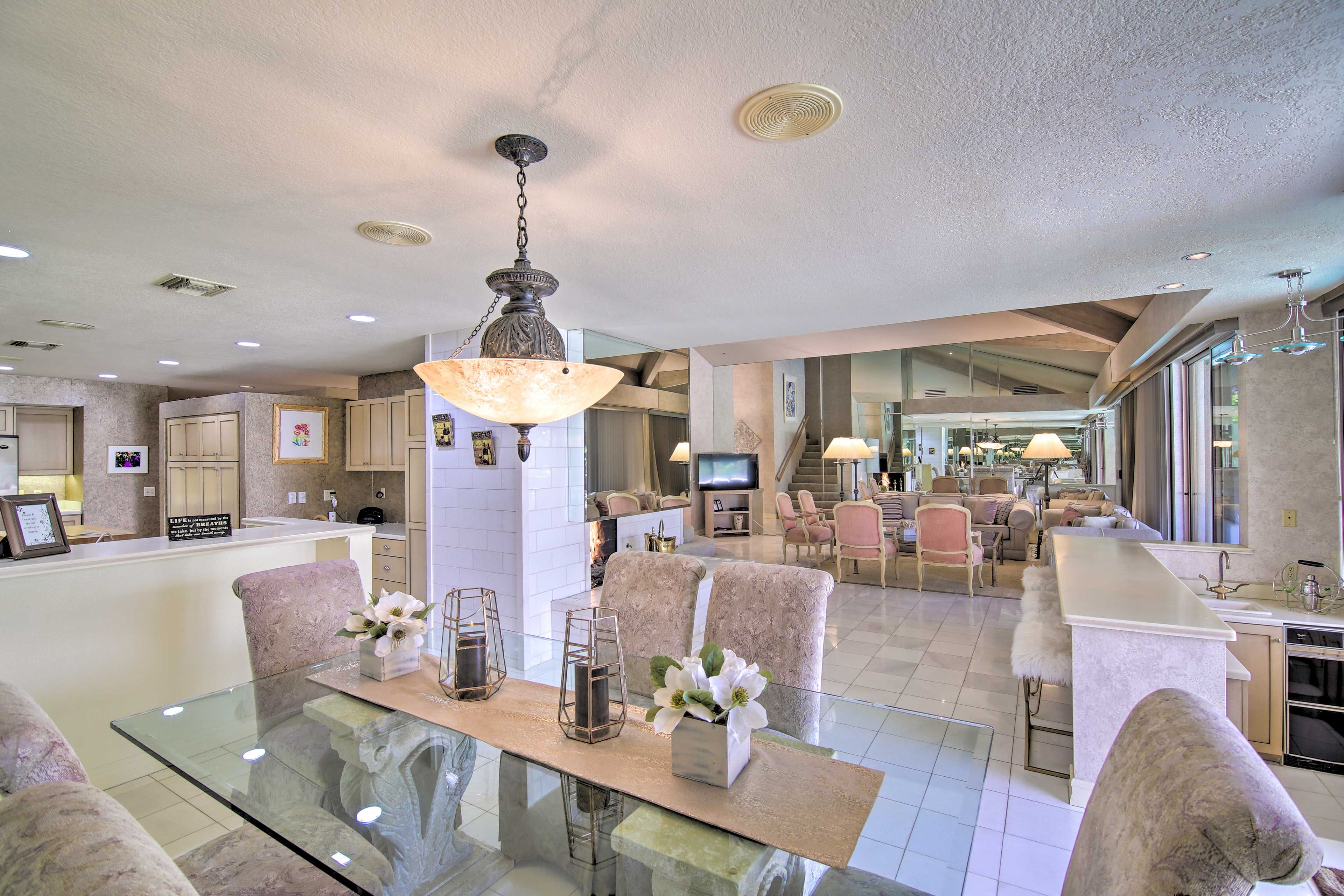 The 3-bedroom, 3.5-bathroom home has room for 6 guests.