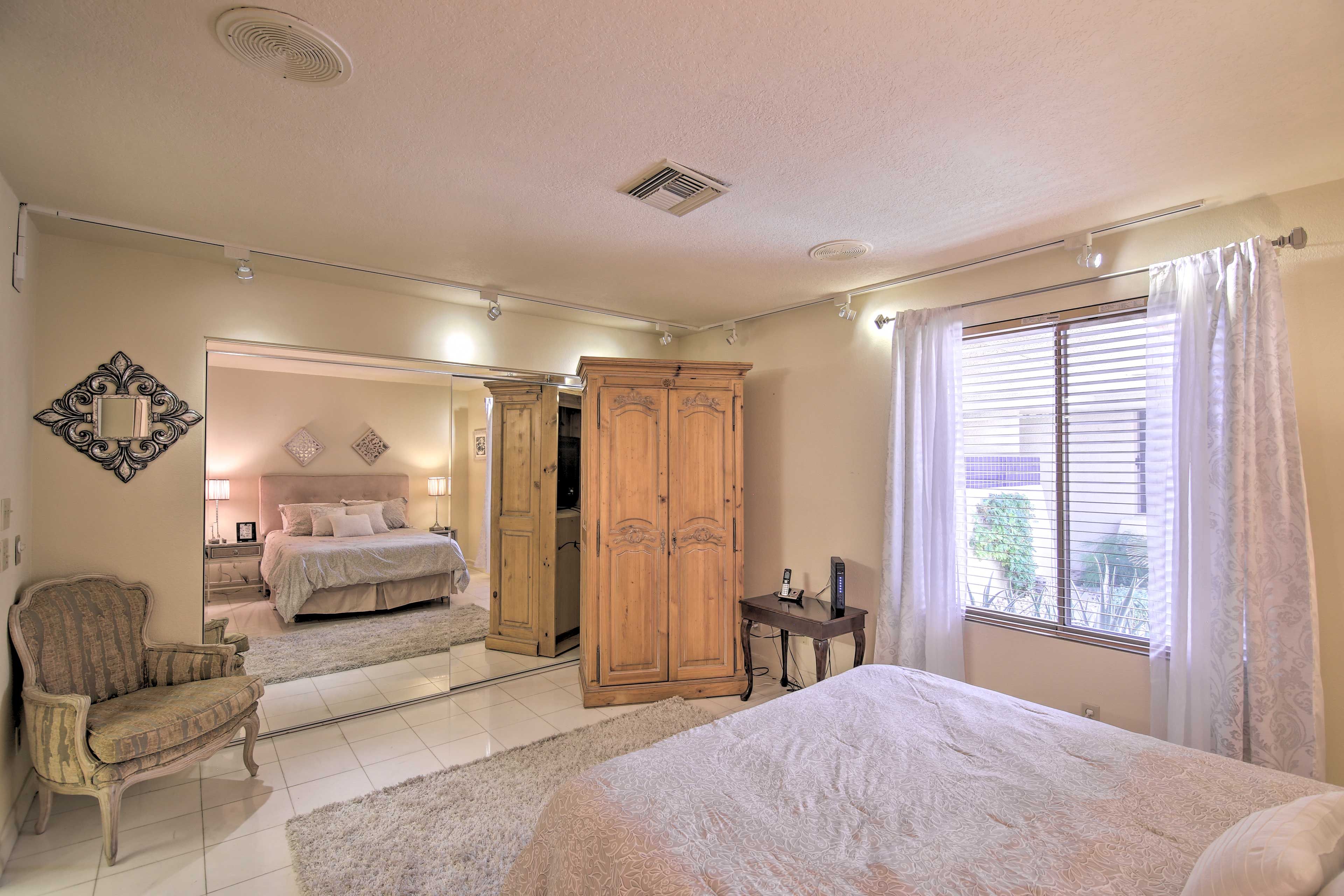 Sleep soundly in this regal room.