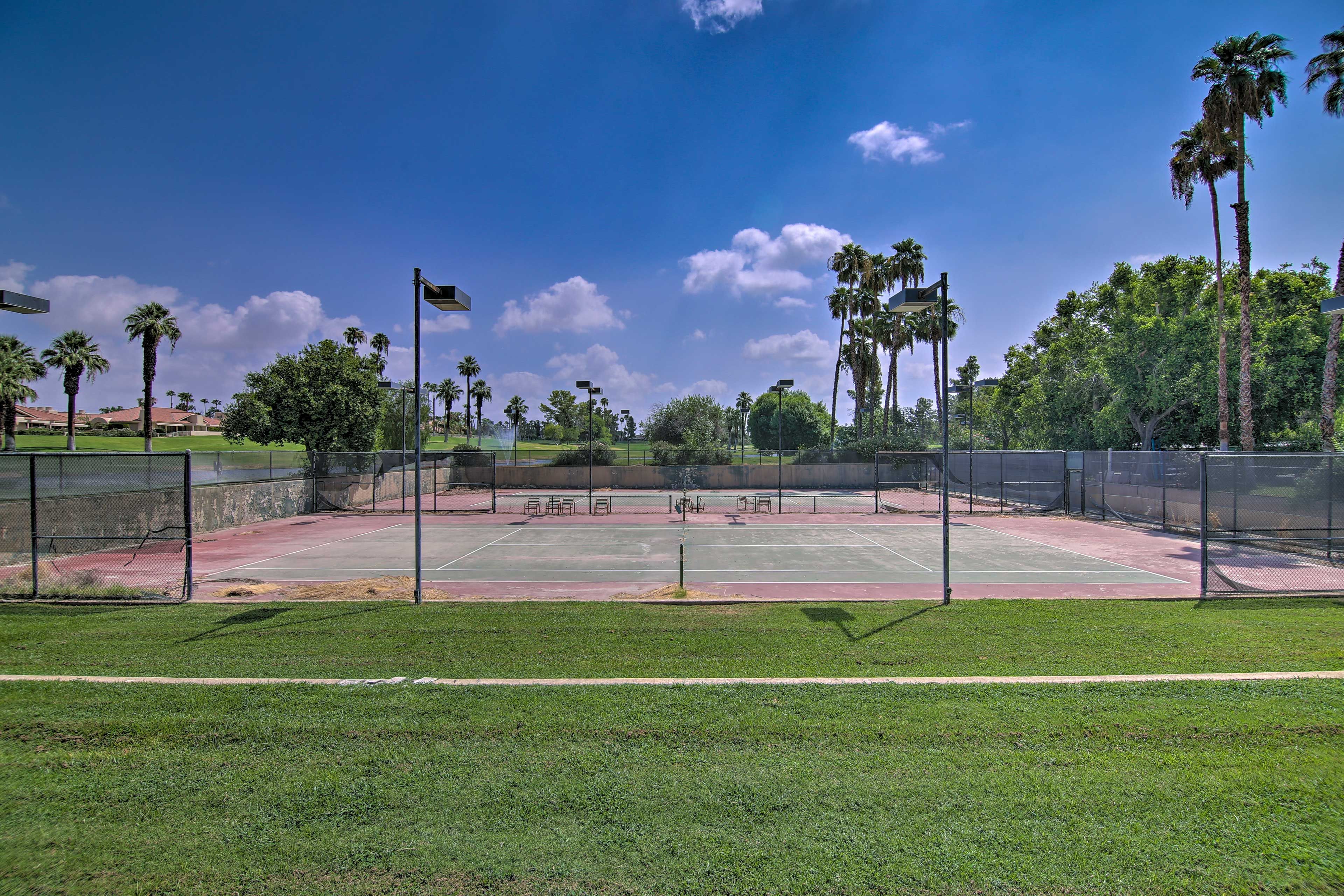 Enjoy a few rounds of tennis!