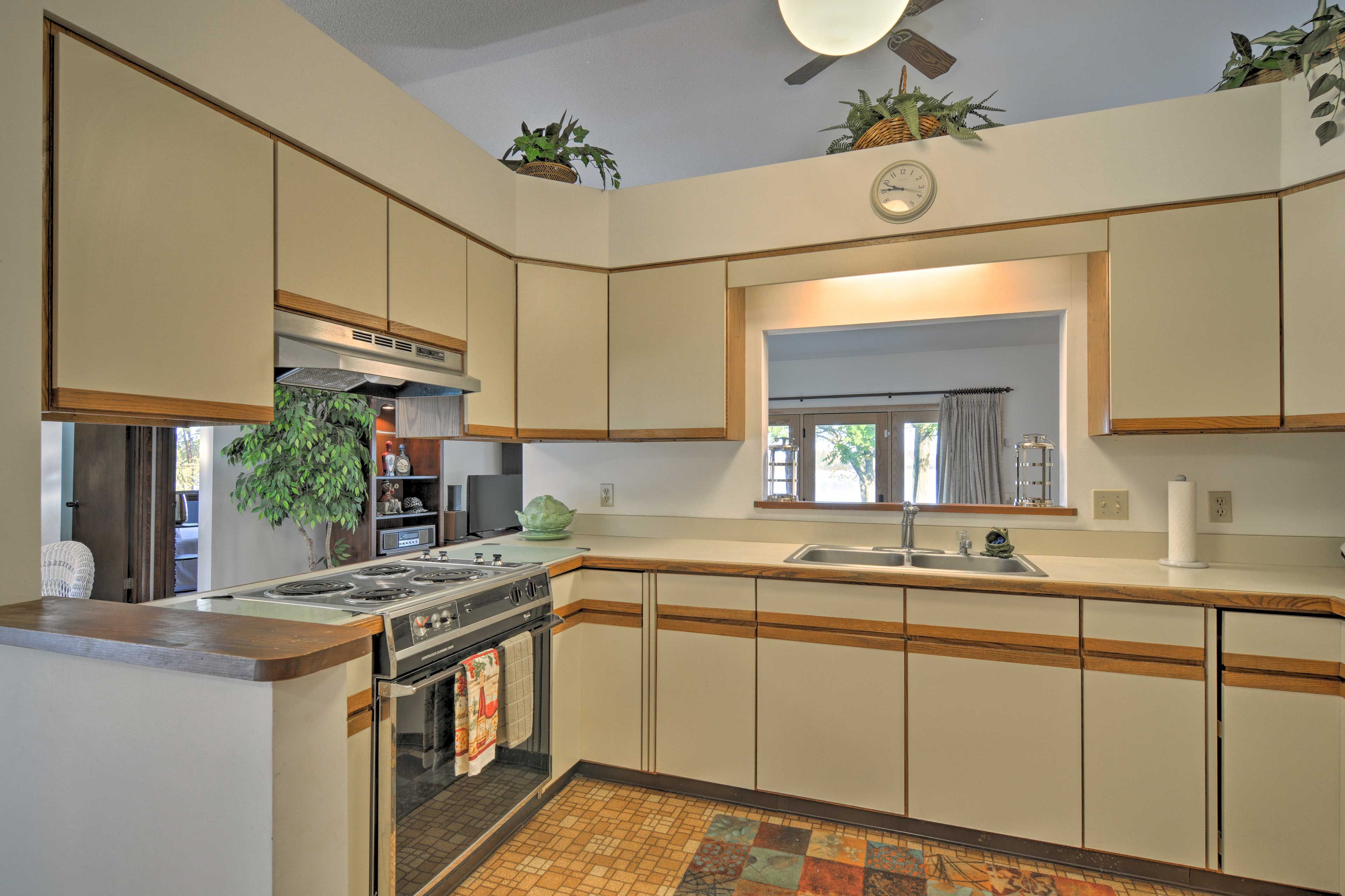 Whip up a hearty meal with the cooking basics and spices provided.