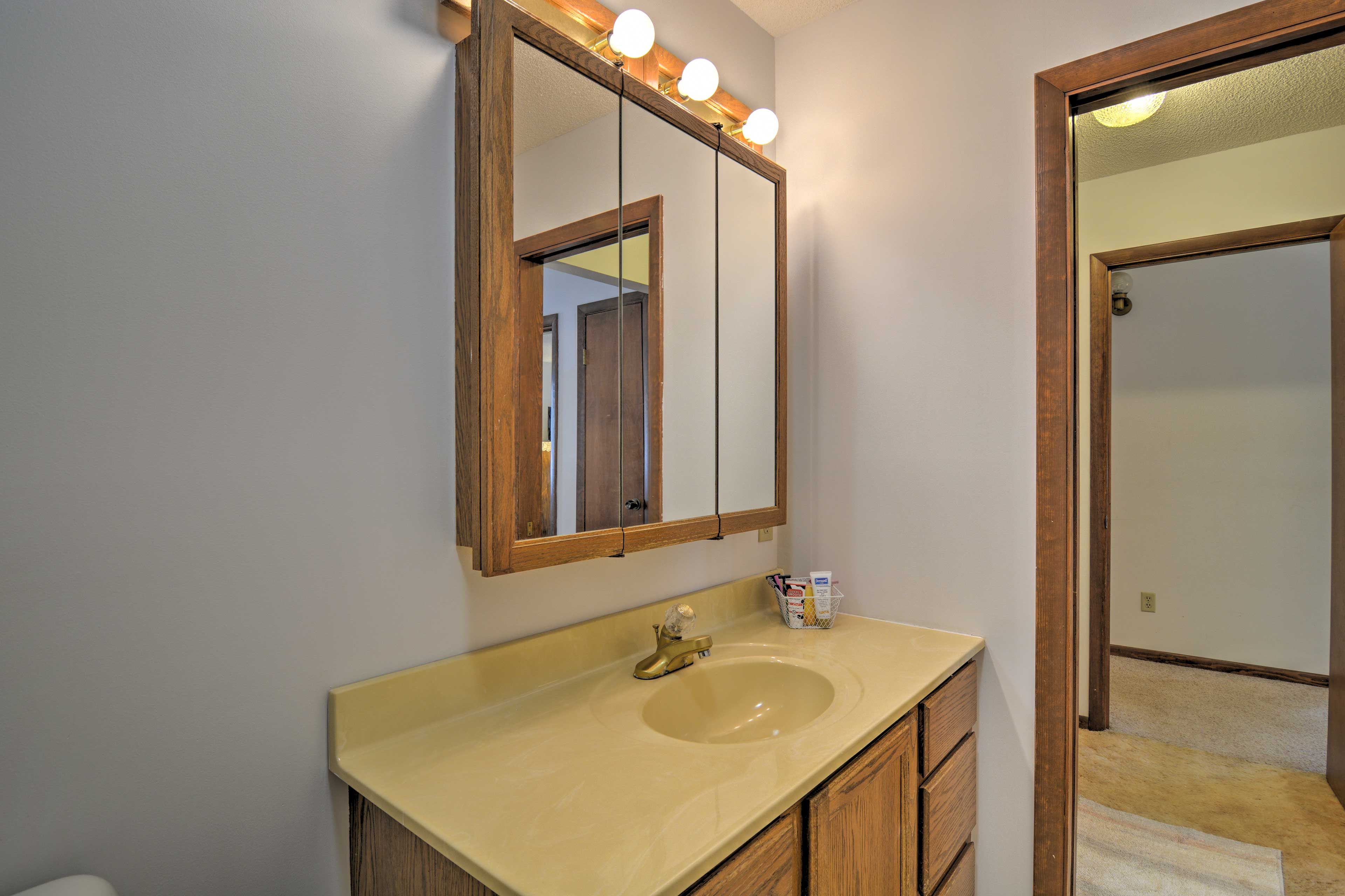 Complimentary toiletries are provided.