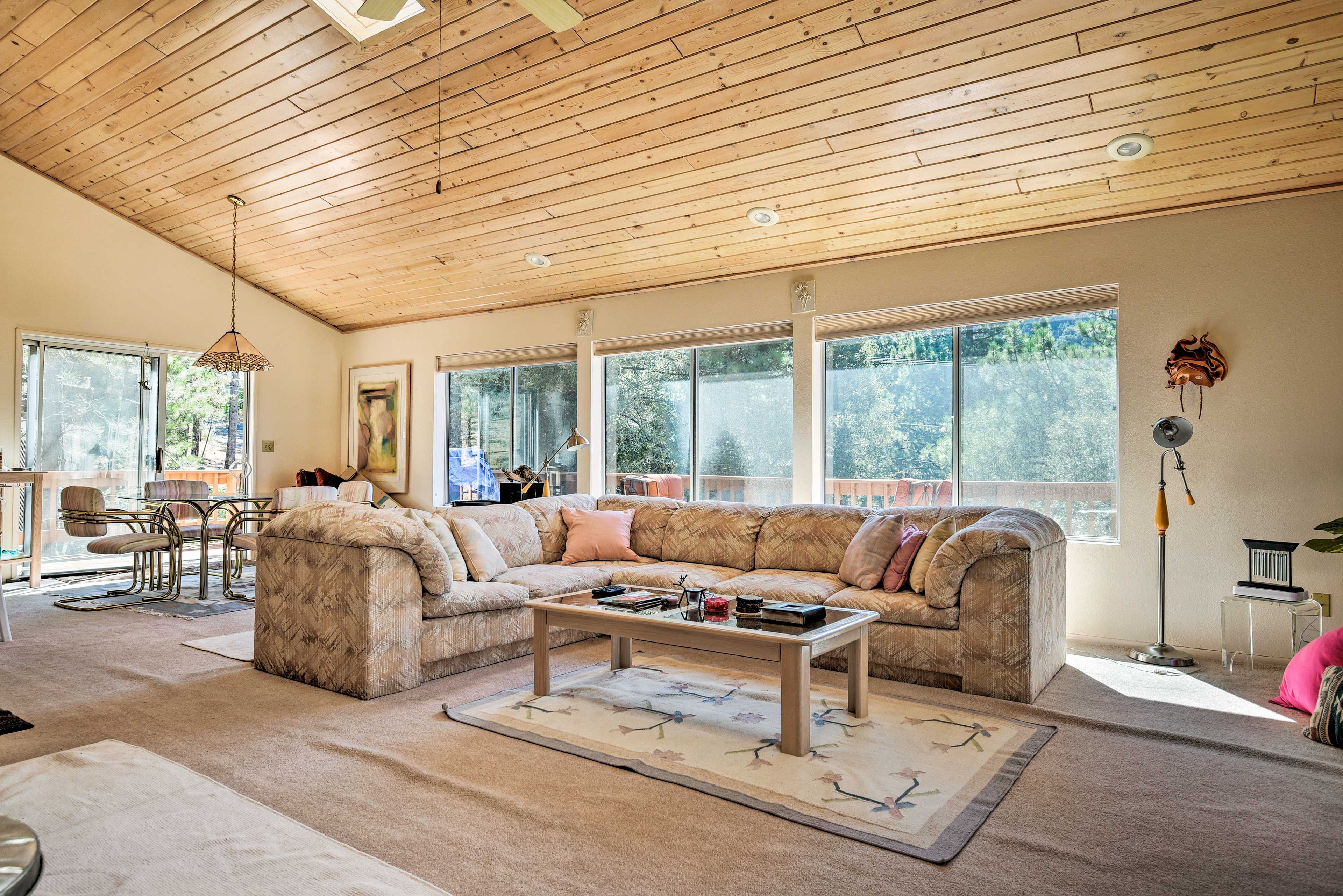 Curl up on the  large sectional.