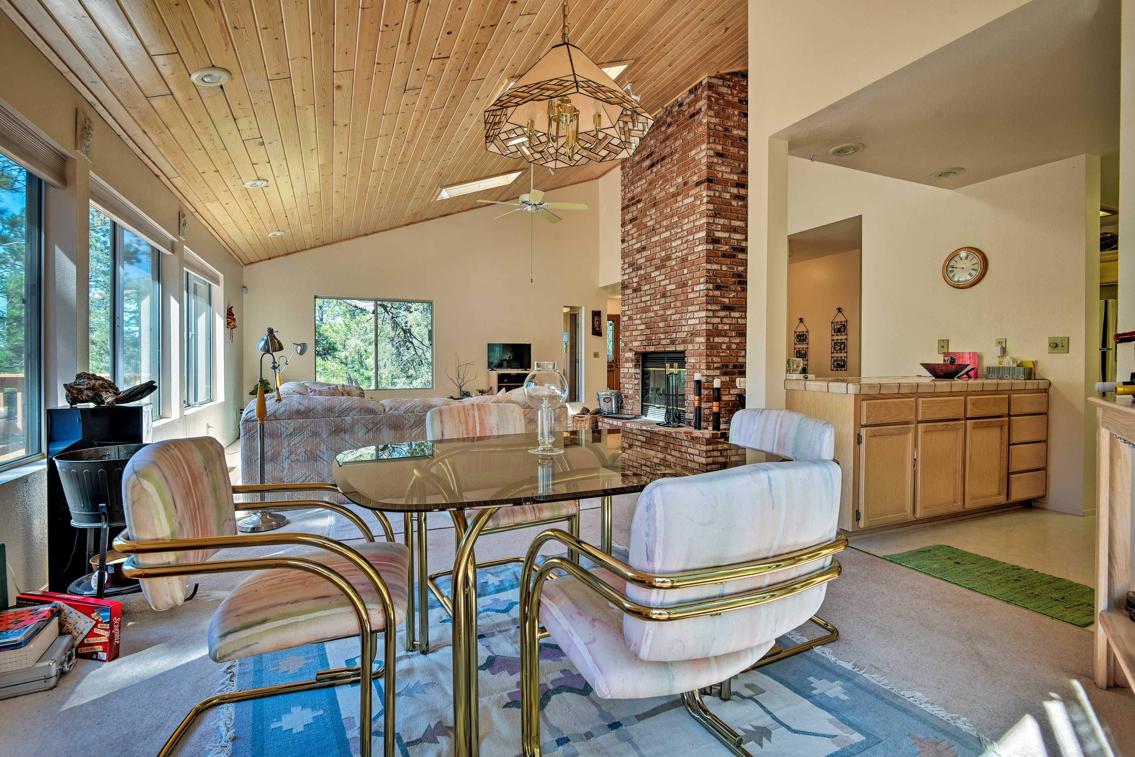 Gather around the dining table for a memorable meal.