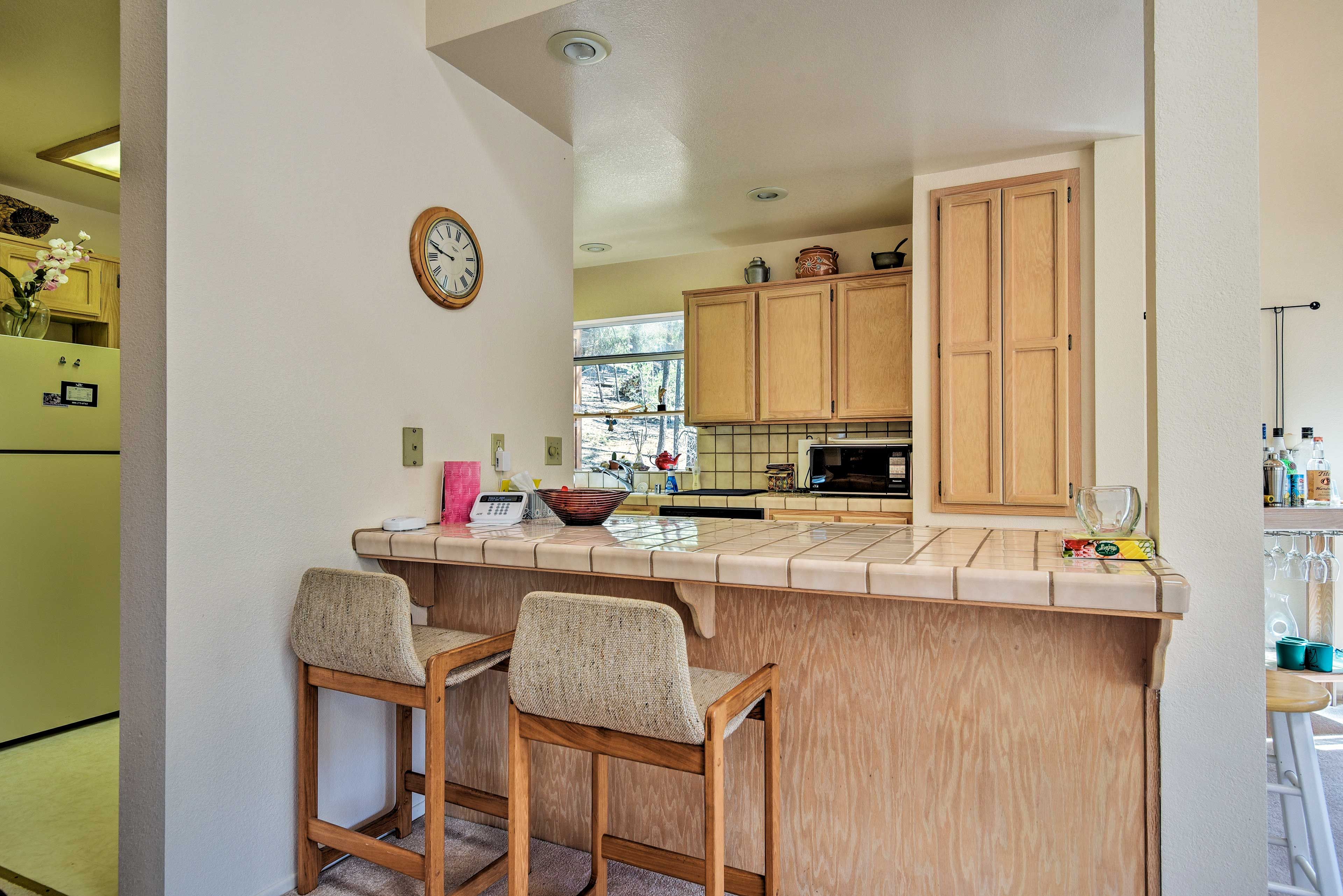 There is also a breakfast bar.