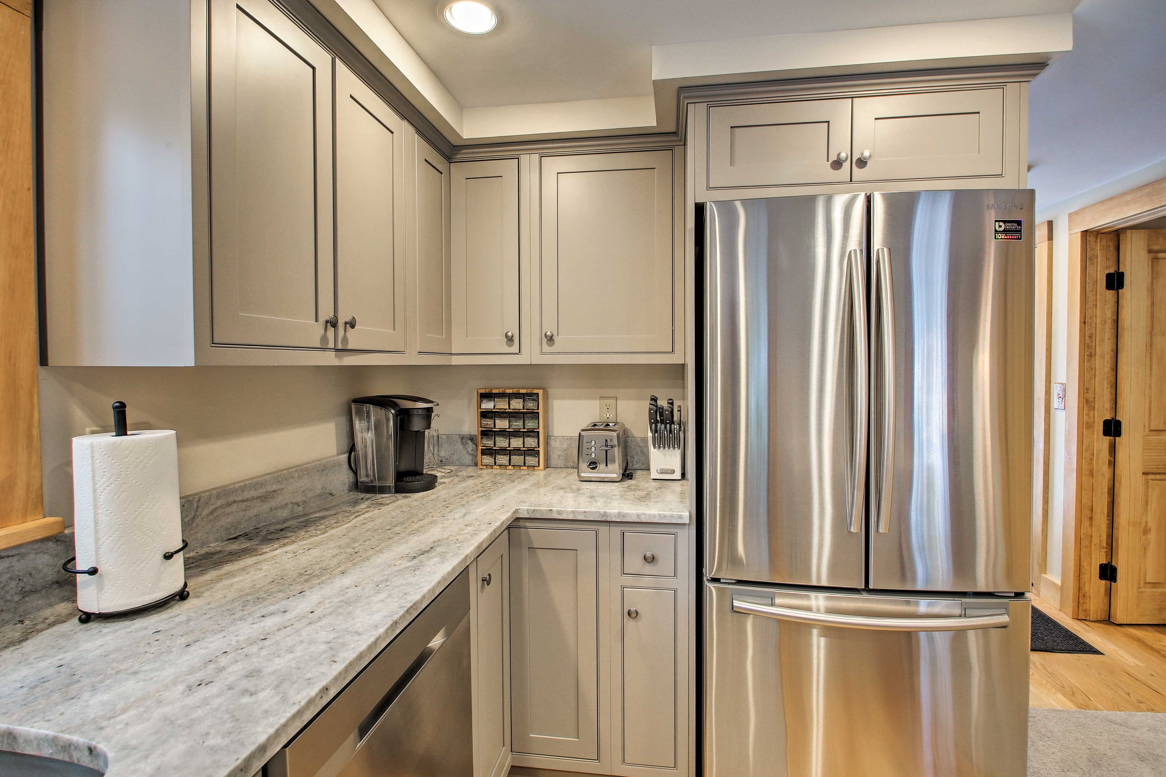 Whip up meals in the fully equipped kitchen.