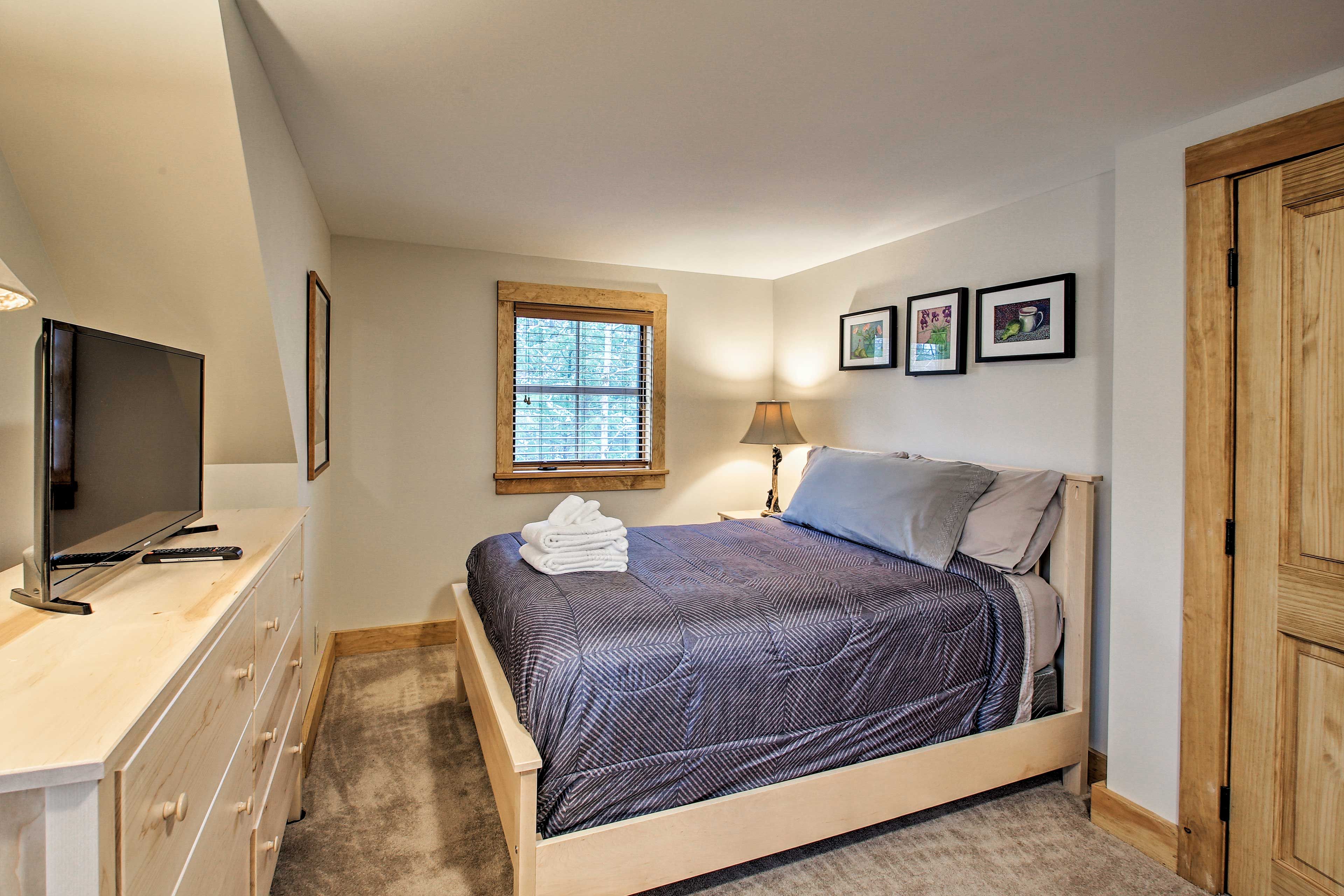 Two guests can claim the master bedroom.
