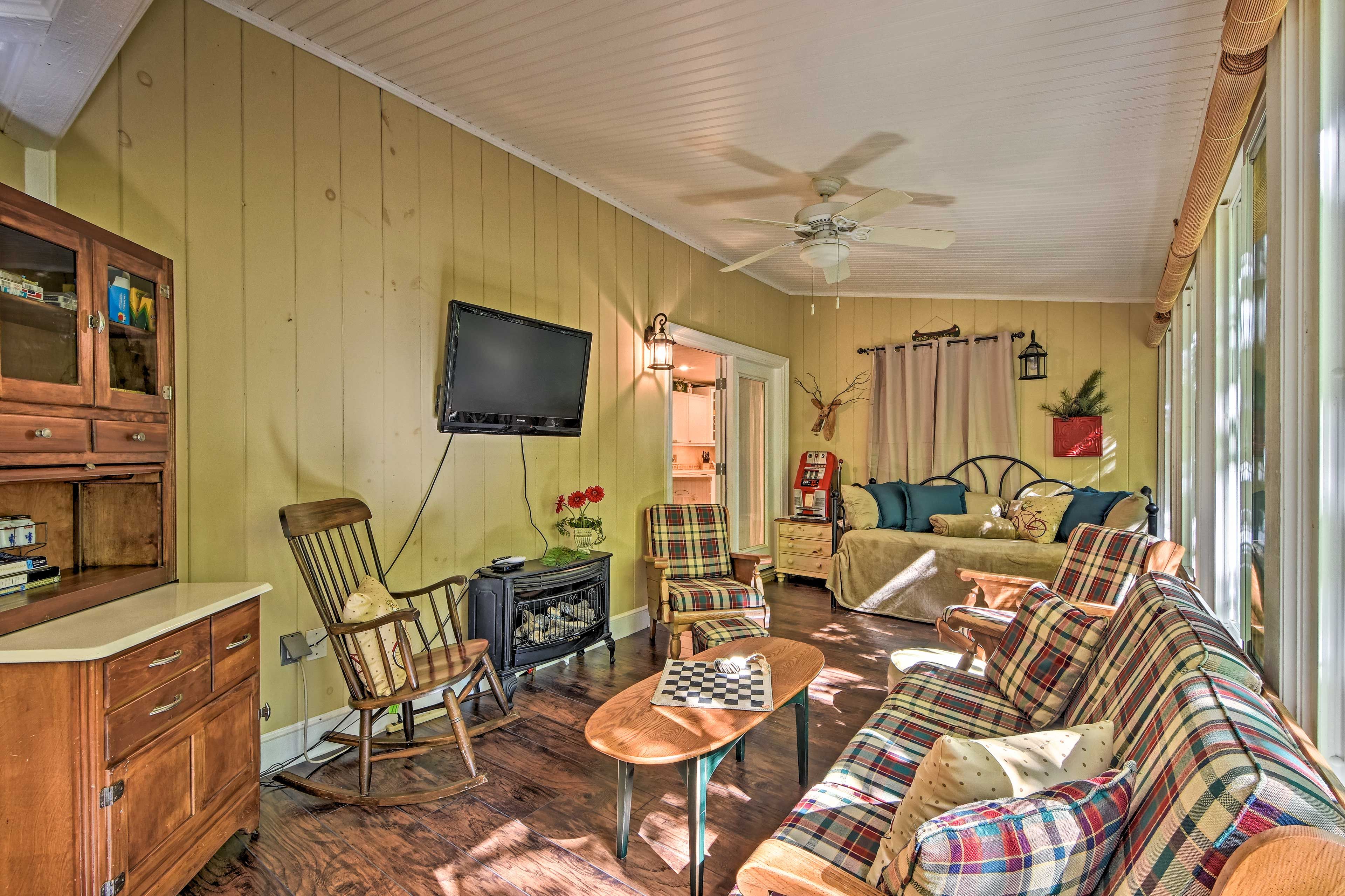 The screened-in porch will quickly become your favorite spot to relax!