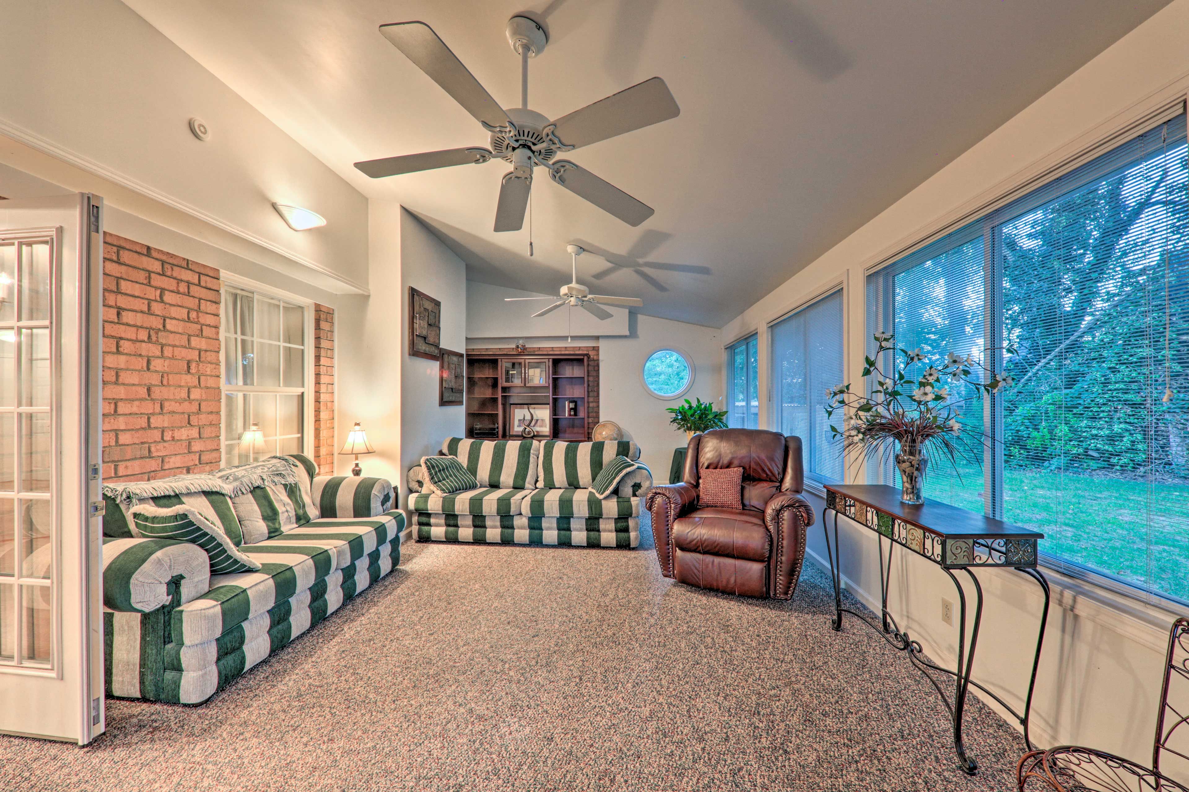 Stretch your legs out in the new Florida room!