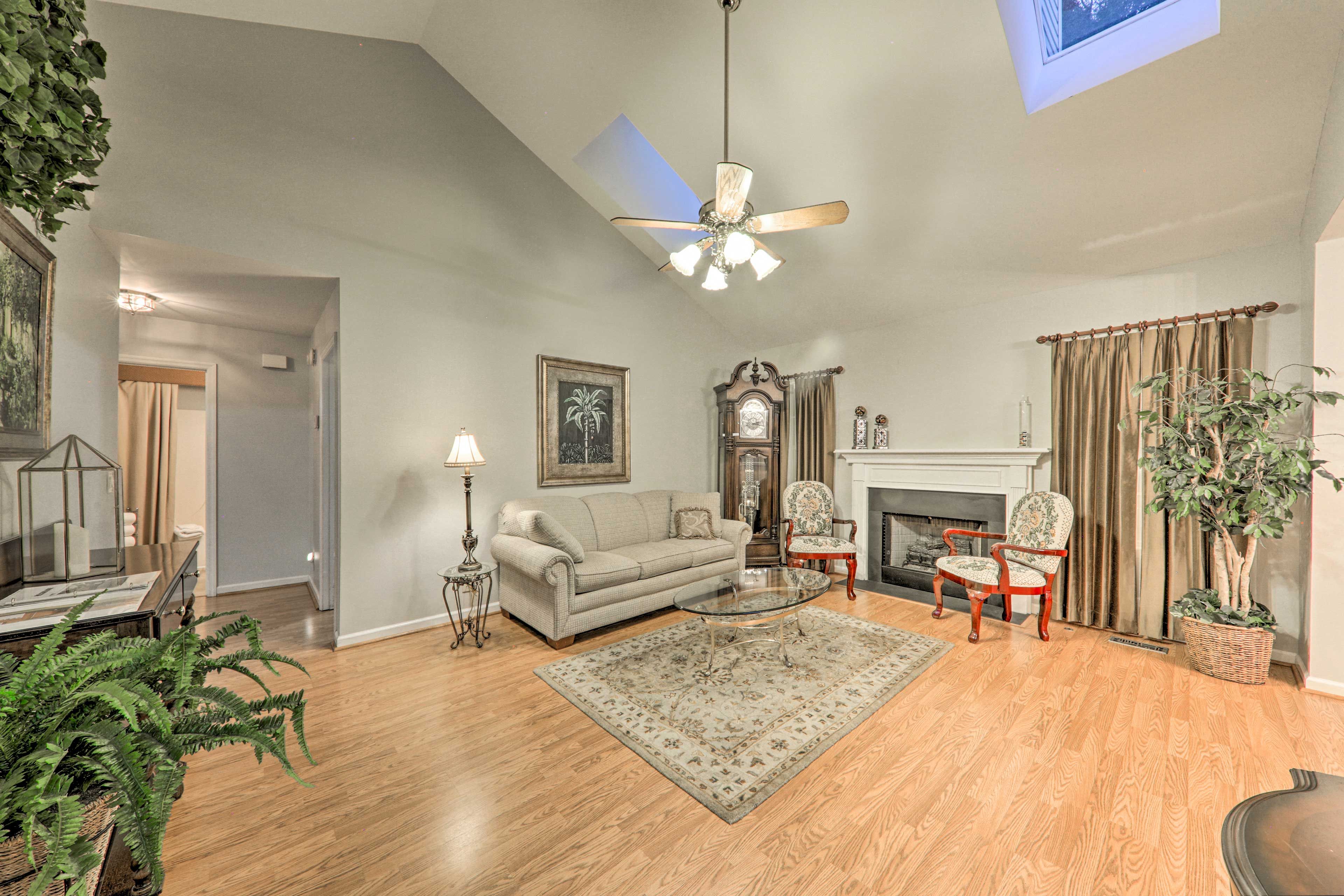 Unwind in style in the spacious living room.