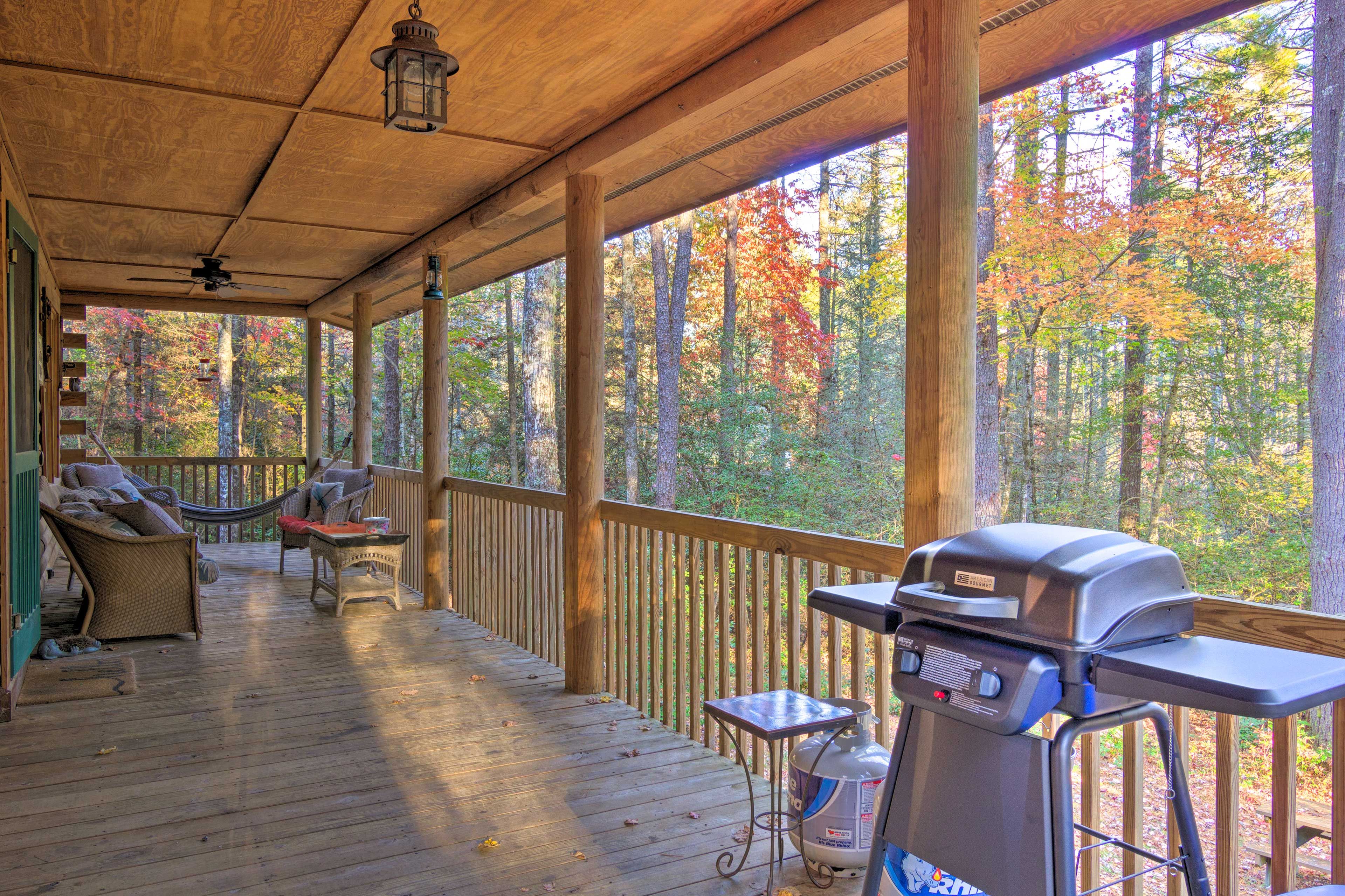 Private Covered Deck | Gas Grill