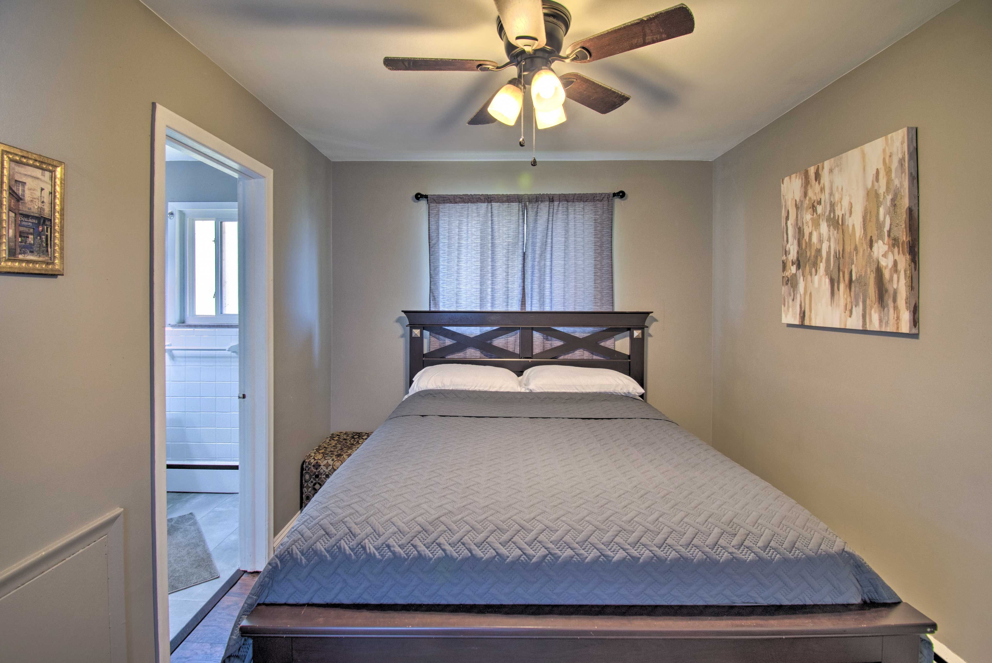 The apartment has 1 bedroom for guests to sleep in.