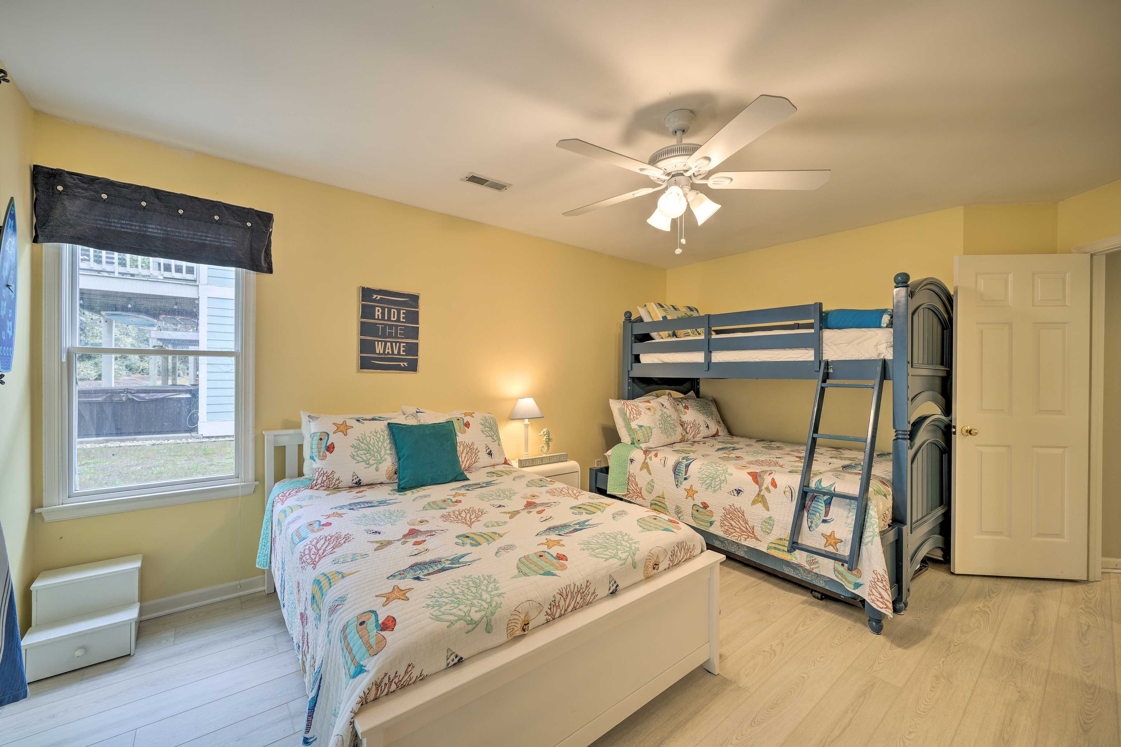 Bedroom 4 | Full Bed w/ Twin Trundle, Twin/Full Bunk Bed