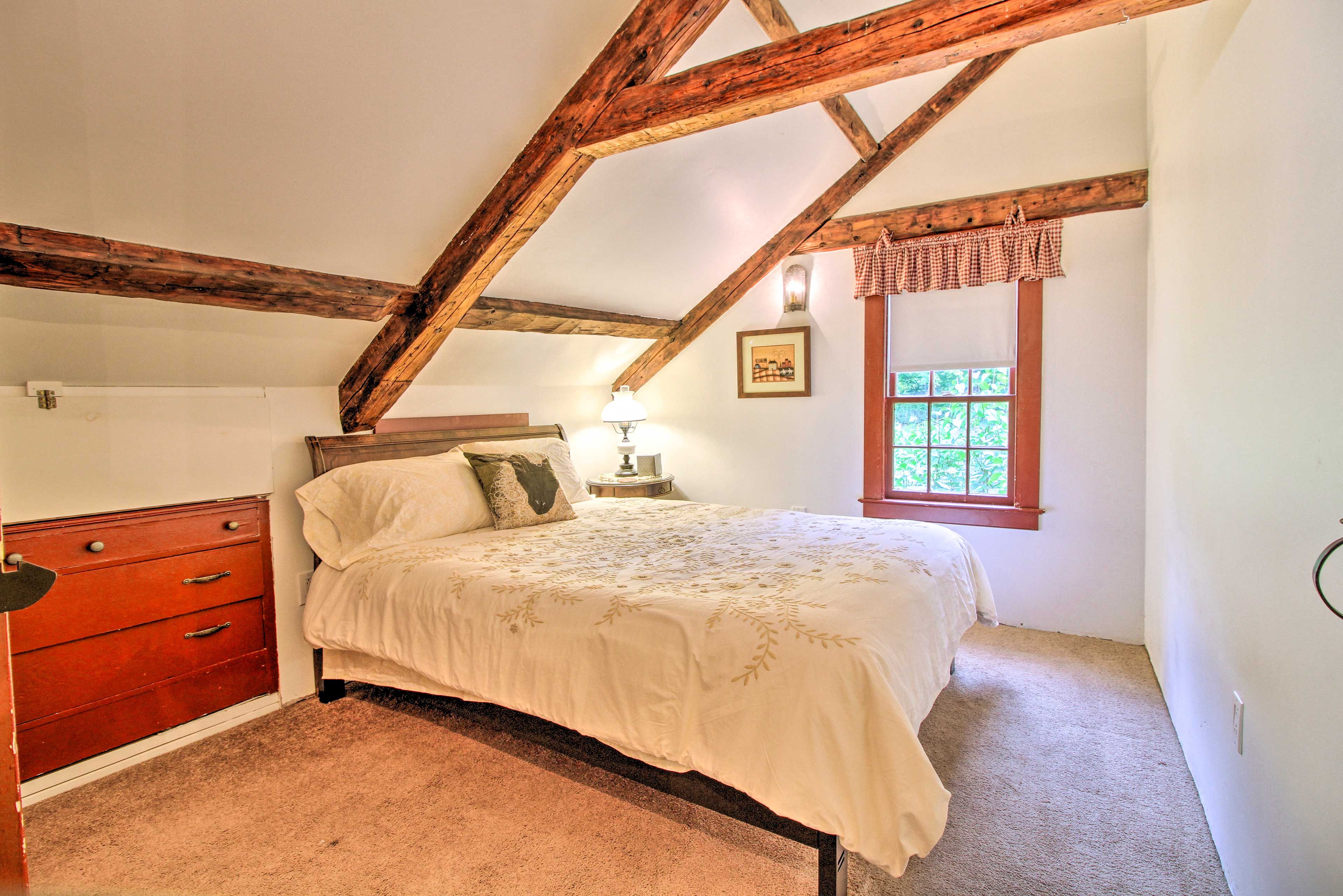 You'll love curling up in this full bed after hiking all day.