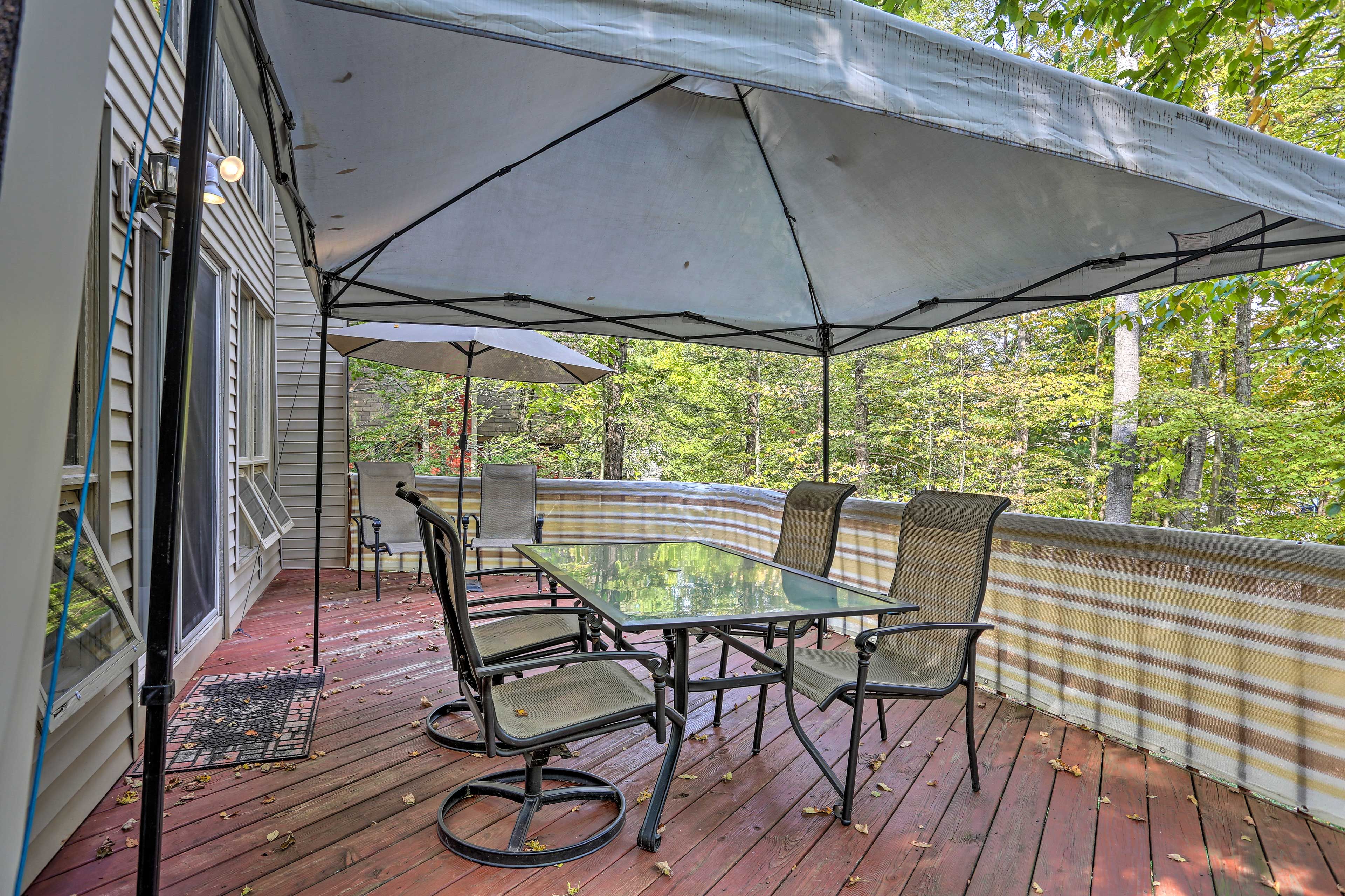 Admire the fall colors from the wraparound balcony.