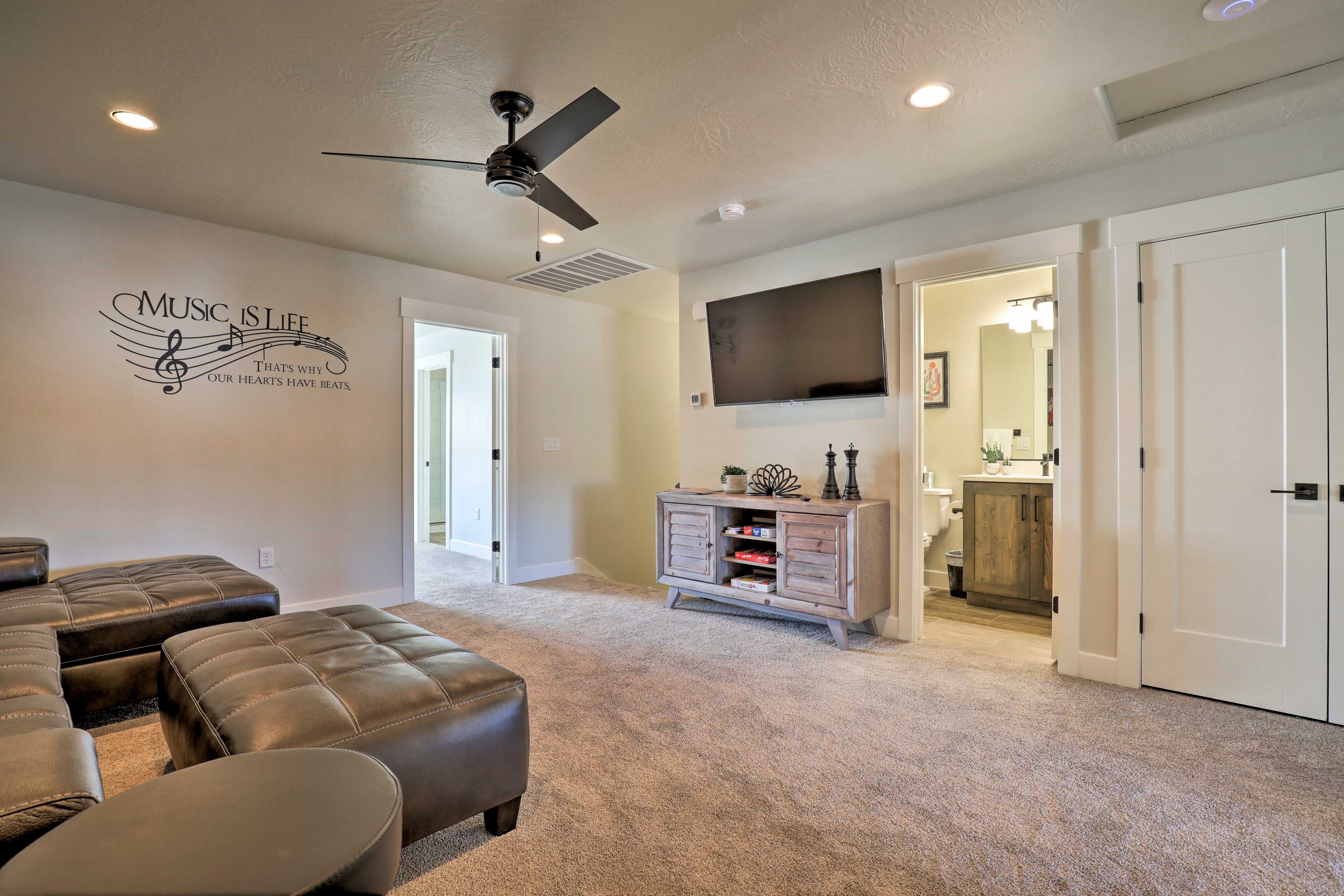 Host a family movie night in the media room!