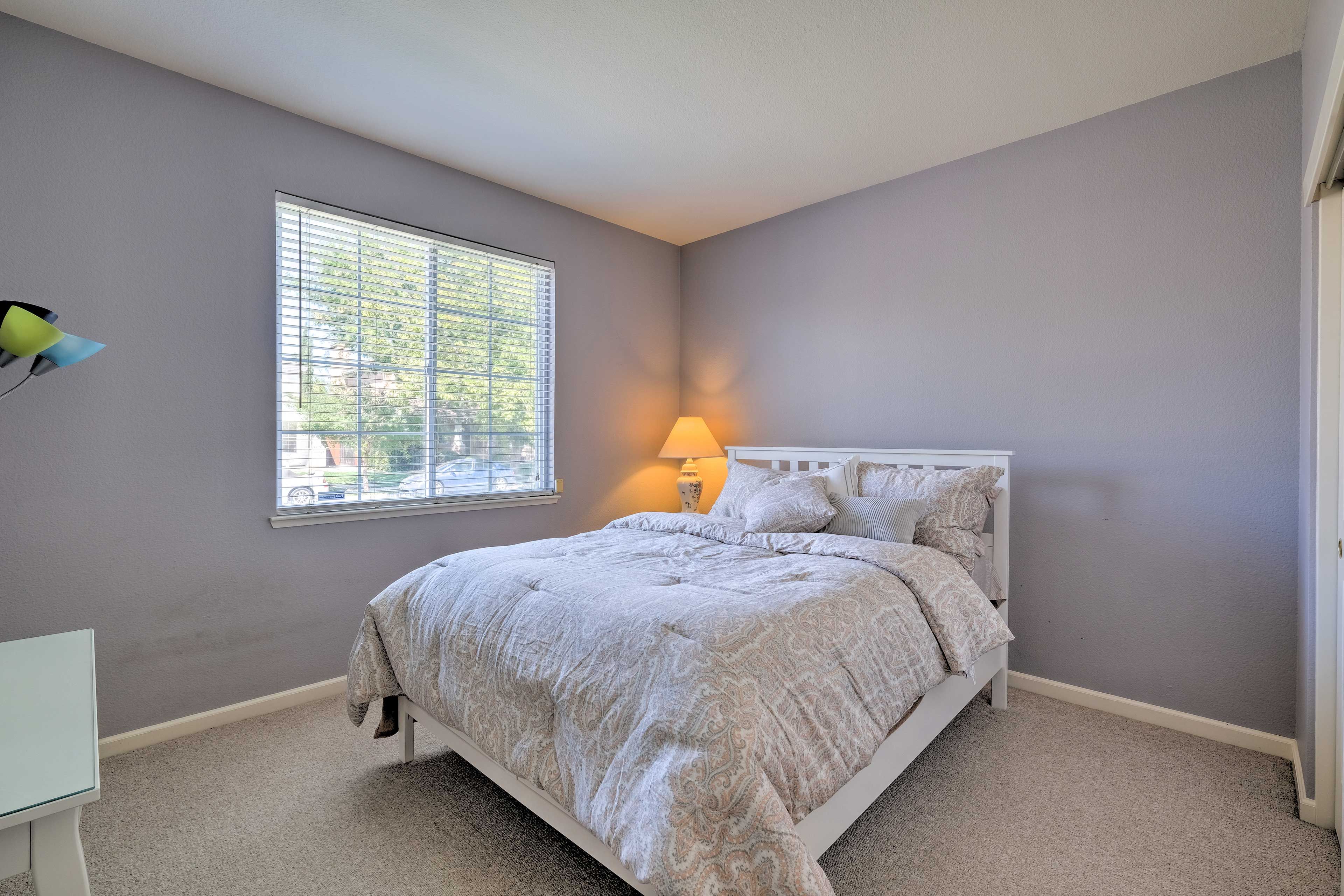 Shut the blinds to sleep in as long as you can on vacation.