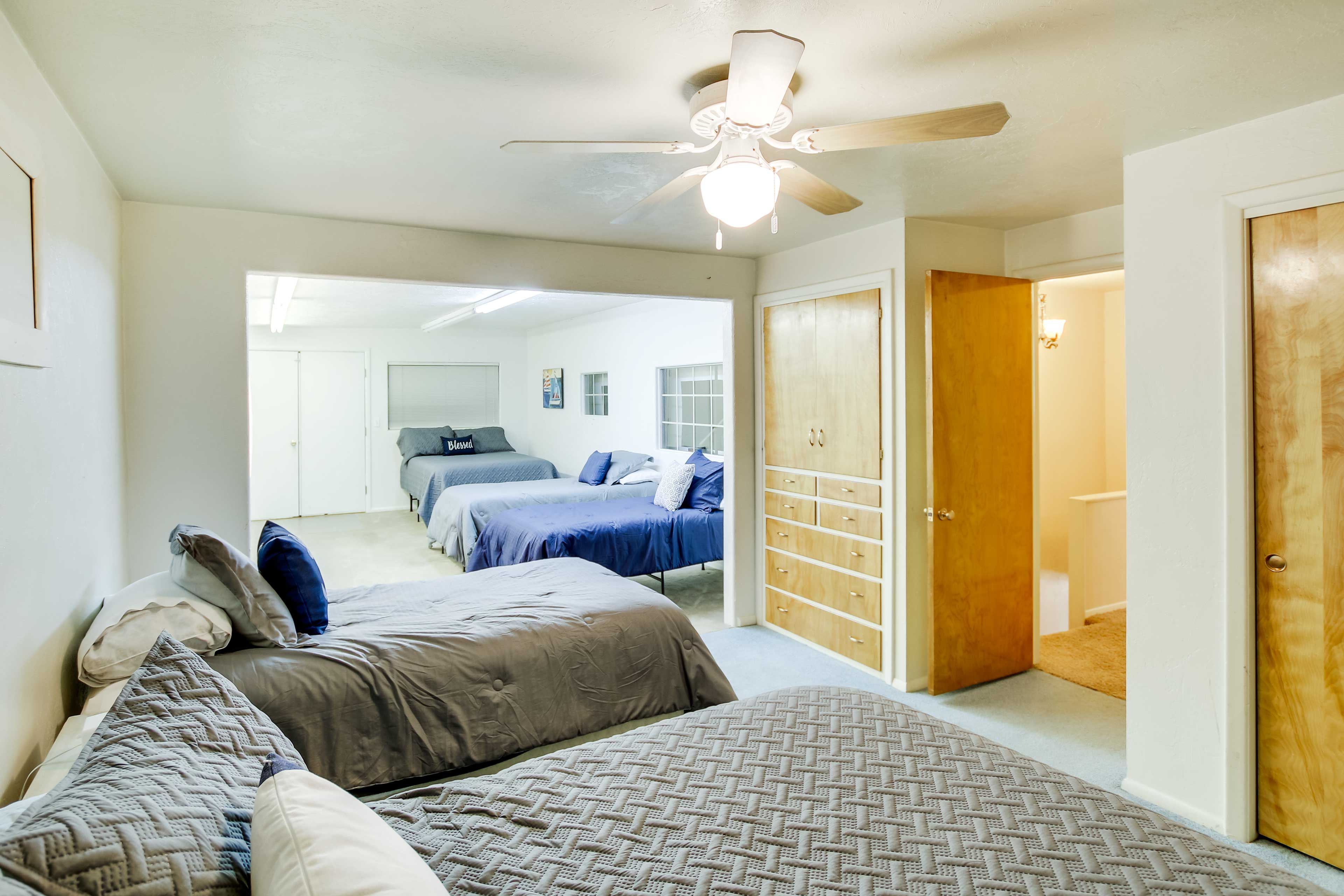 Bedroom 2 | 2 Full Beds, 3 Twin Beds