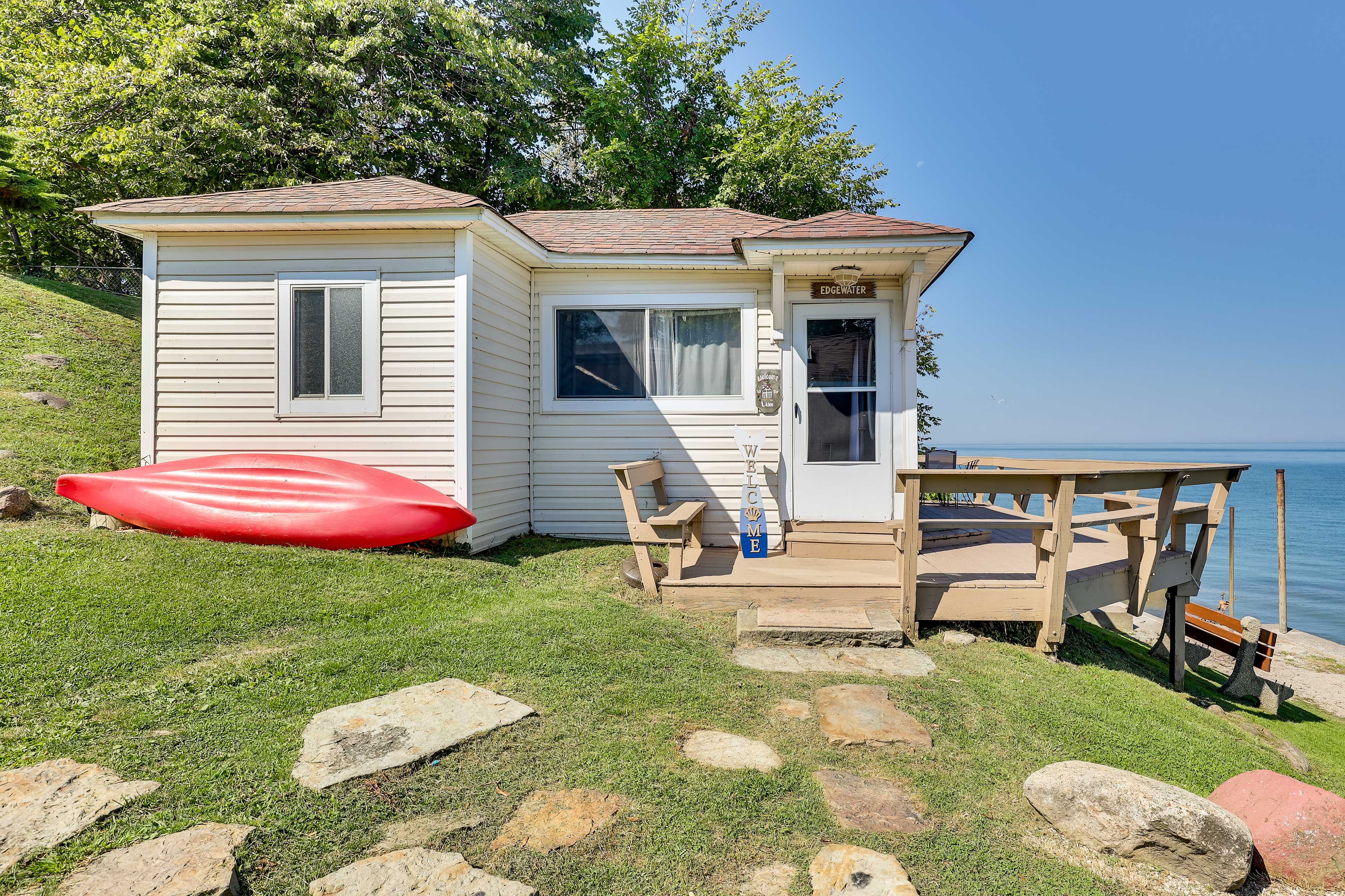 Geneva Vacation Rental | 2BR | 1BA | 699 Sq Ft | Stairs Required to Access