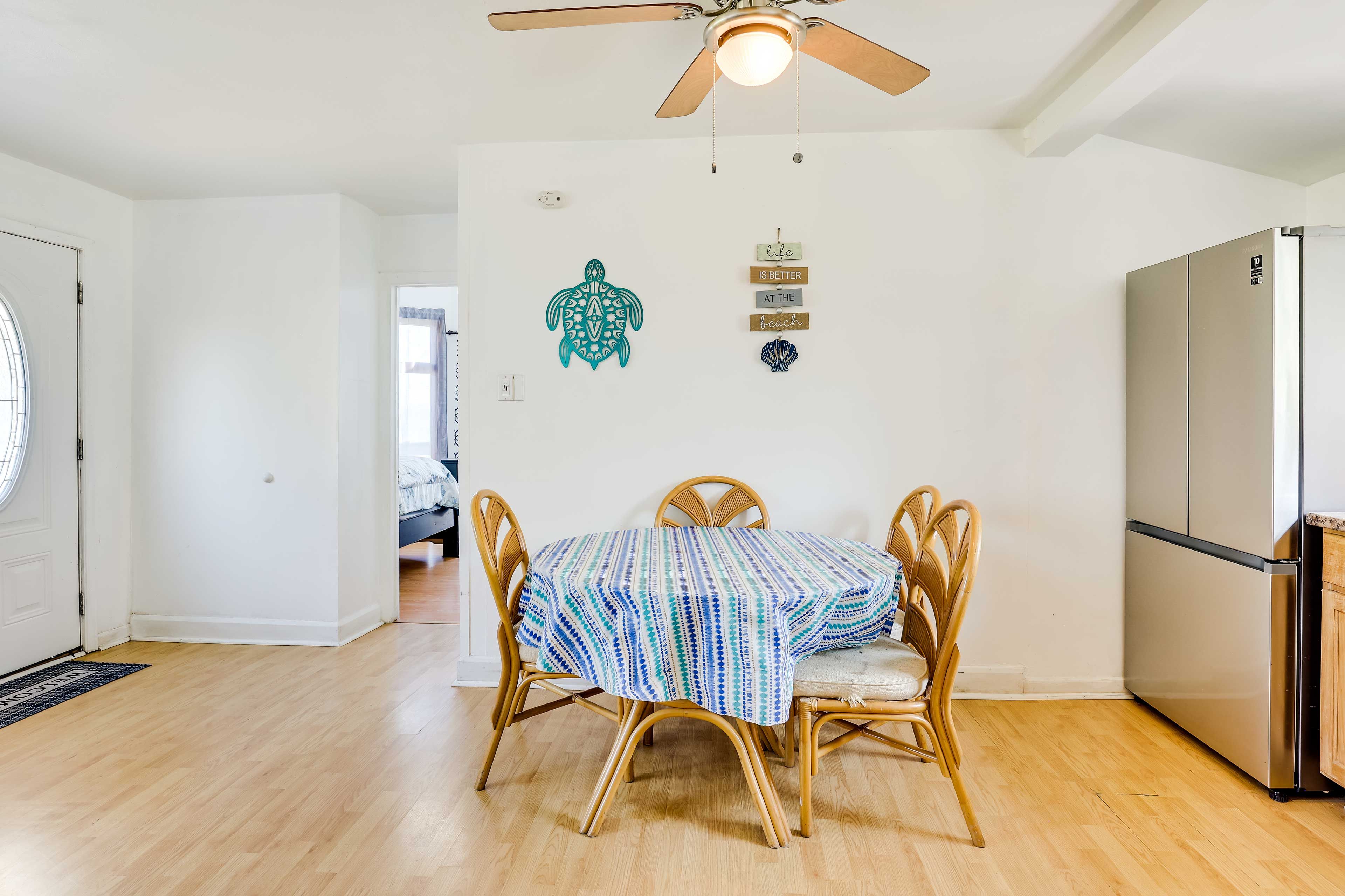 Dining Area | Dishware & Flatware Provided | Window A/C Units