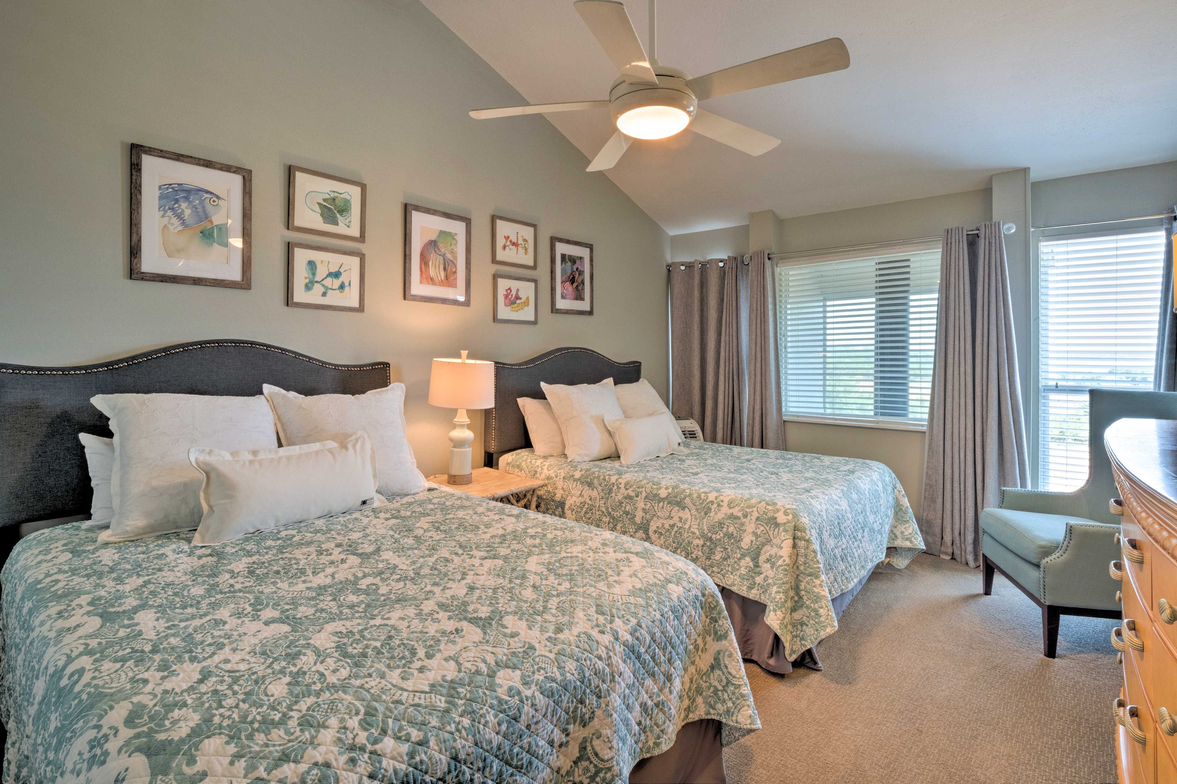 Bedroom 2 | 2 Queen Beds | Linens Provided