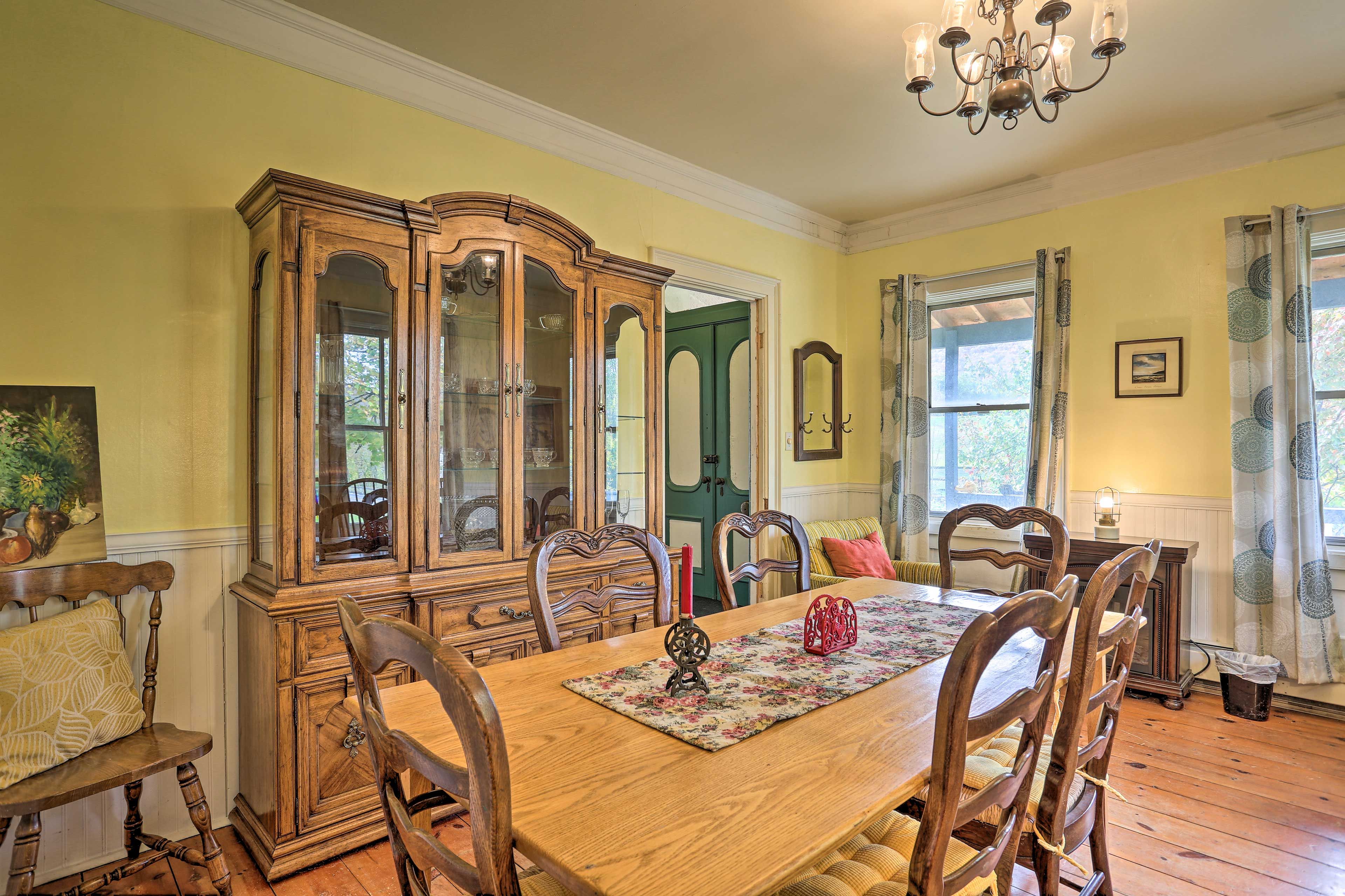 Gather around the formal dining room for a tasty home-cooked meal.