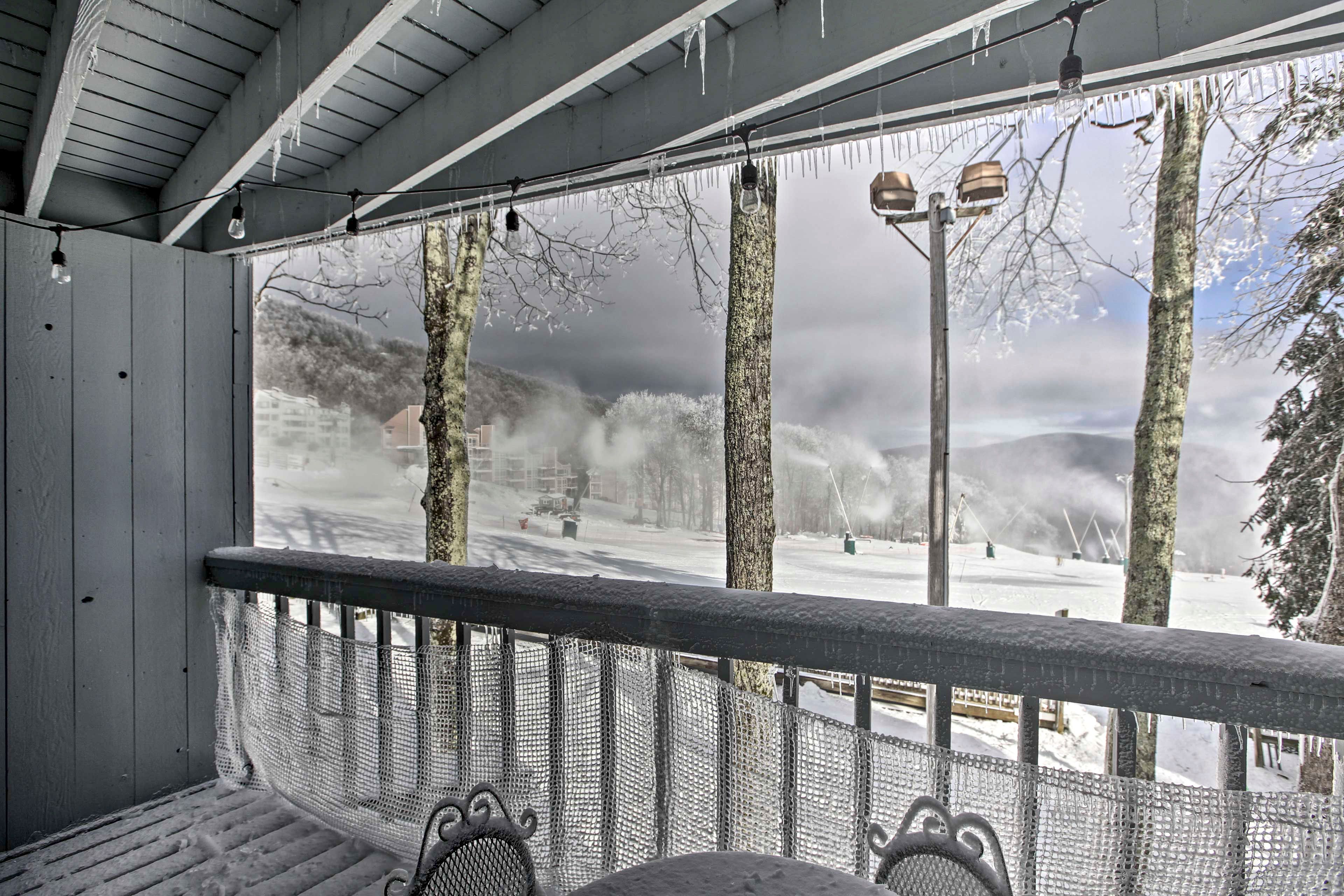 Private Balcony | Winter/Ski Slope Views