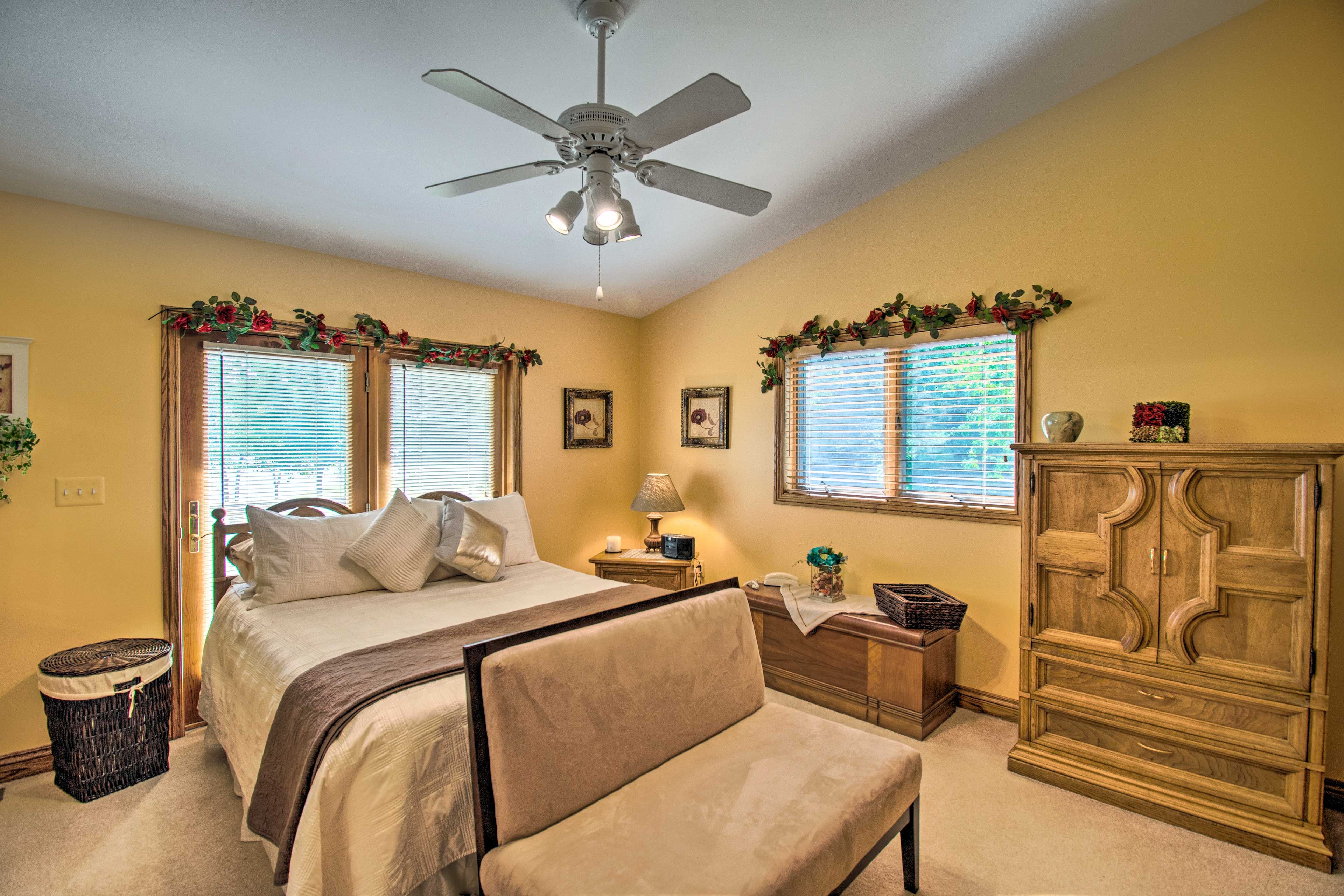 Sleep two in this charming bedroom.