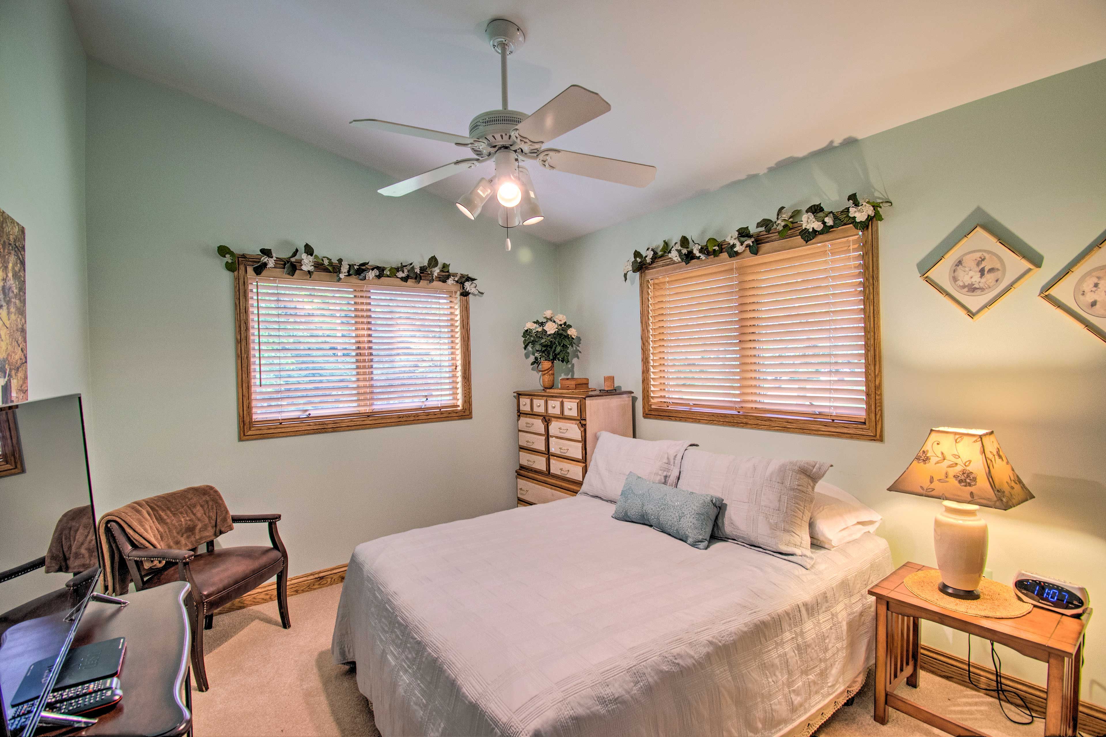 Sleep peacefully in this enchanting bedroom.