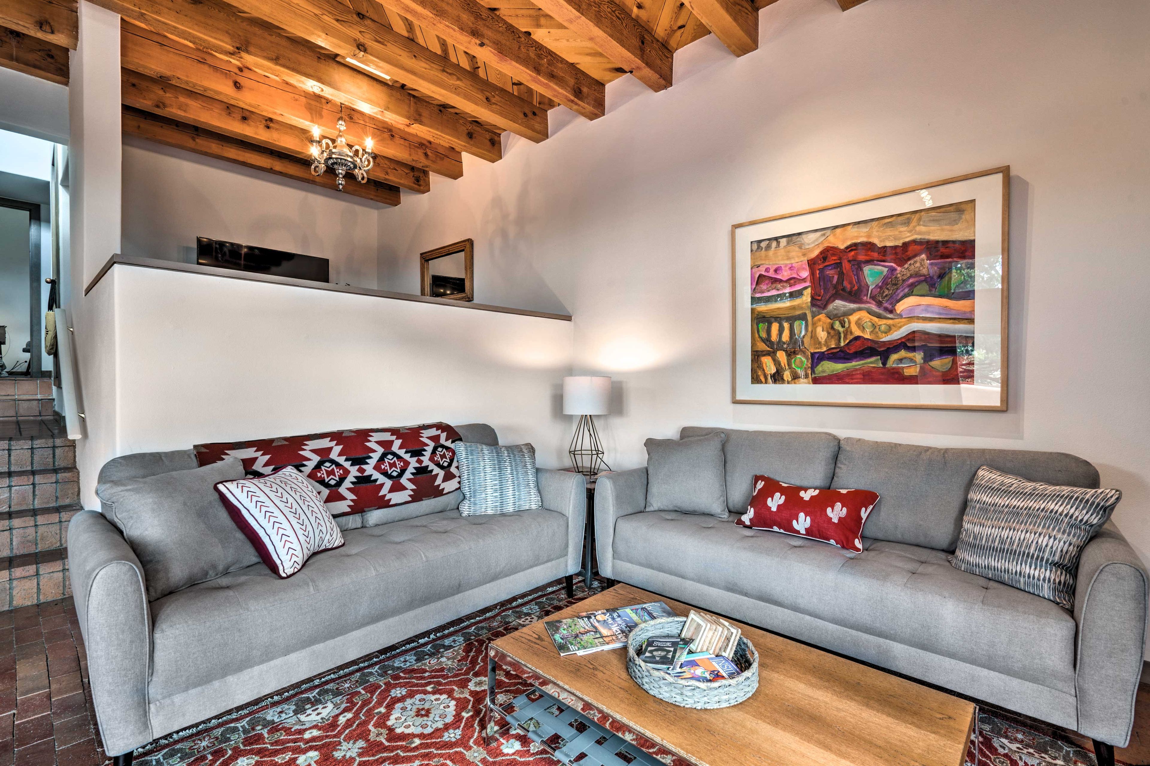 With 1,190 square feet of living space, 2 beds, & 2 baths, the condo can host 4.