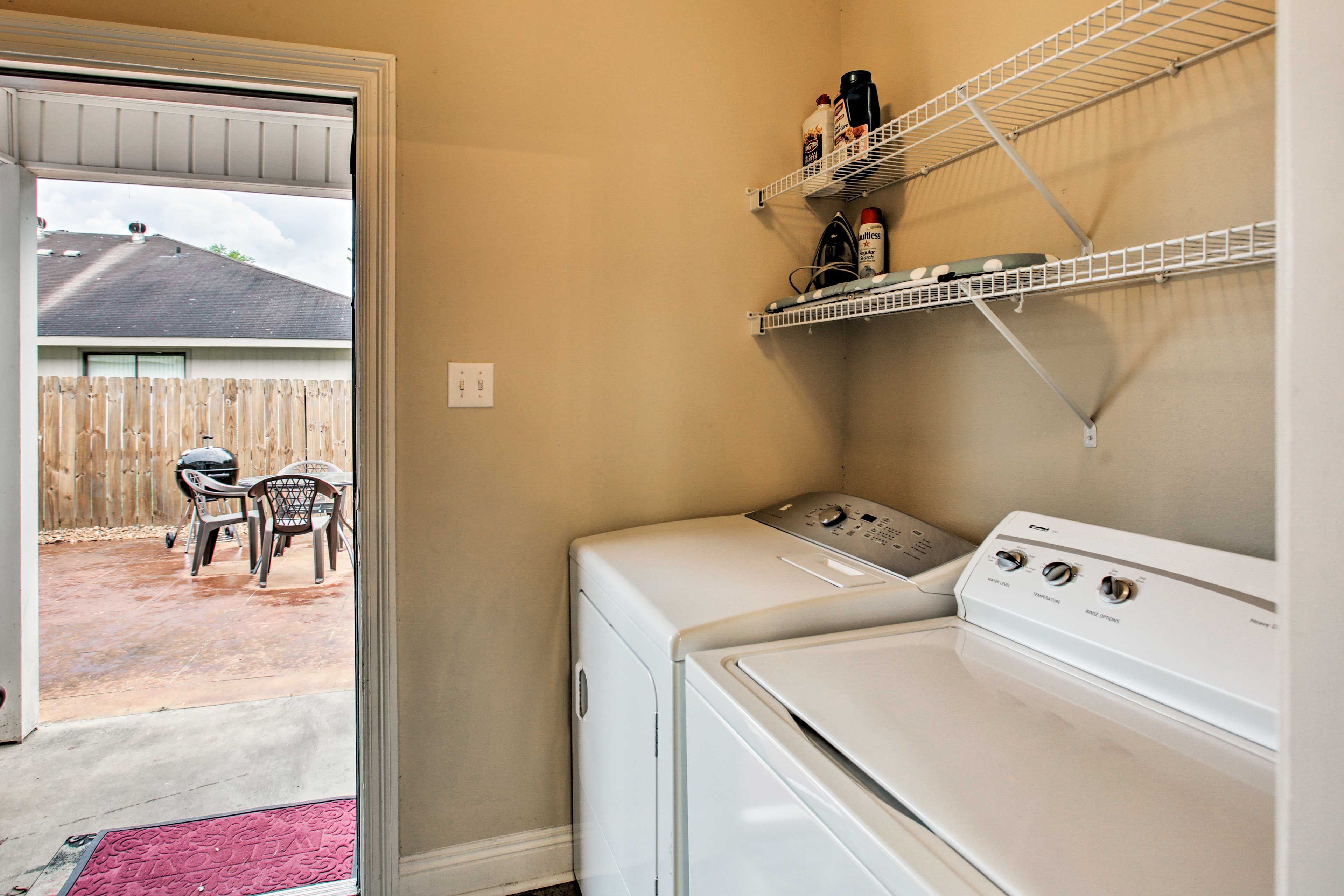 Keep your clothes clean with the washer and dryer.