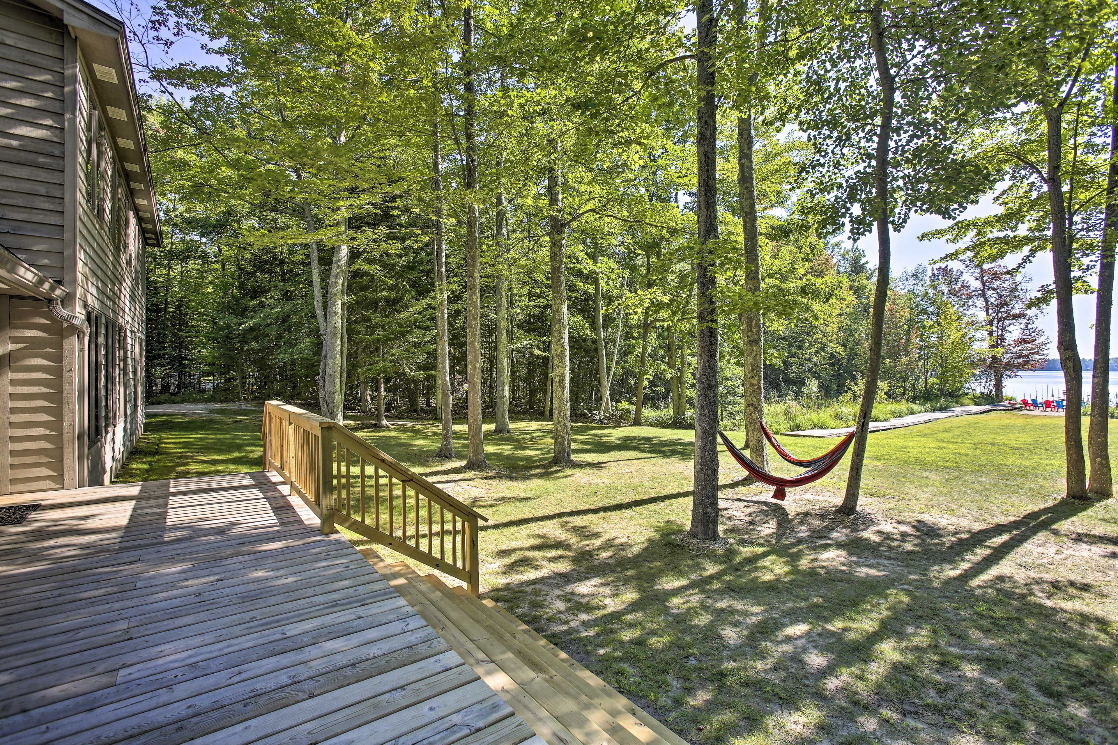 Relax on the hammock during sunny afternoons.